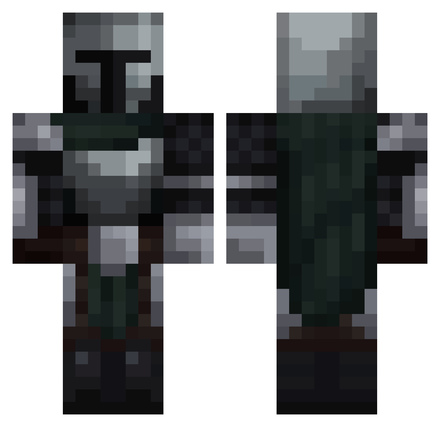 EnesMcv Minecraft skin, front and back view