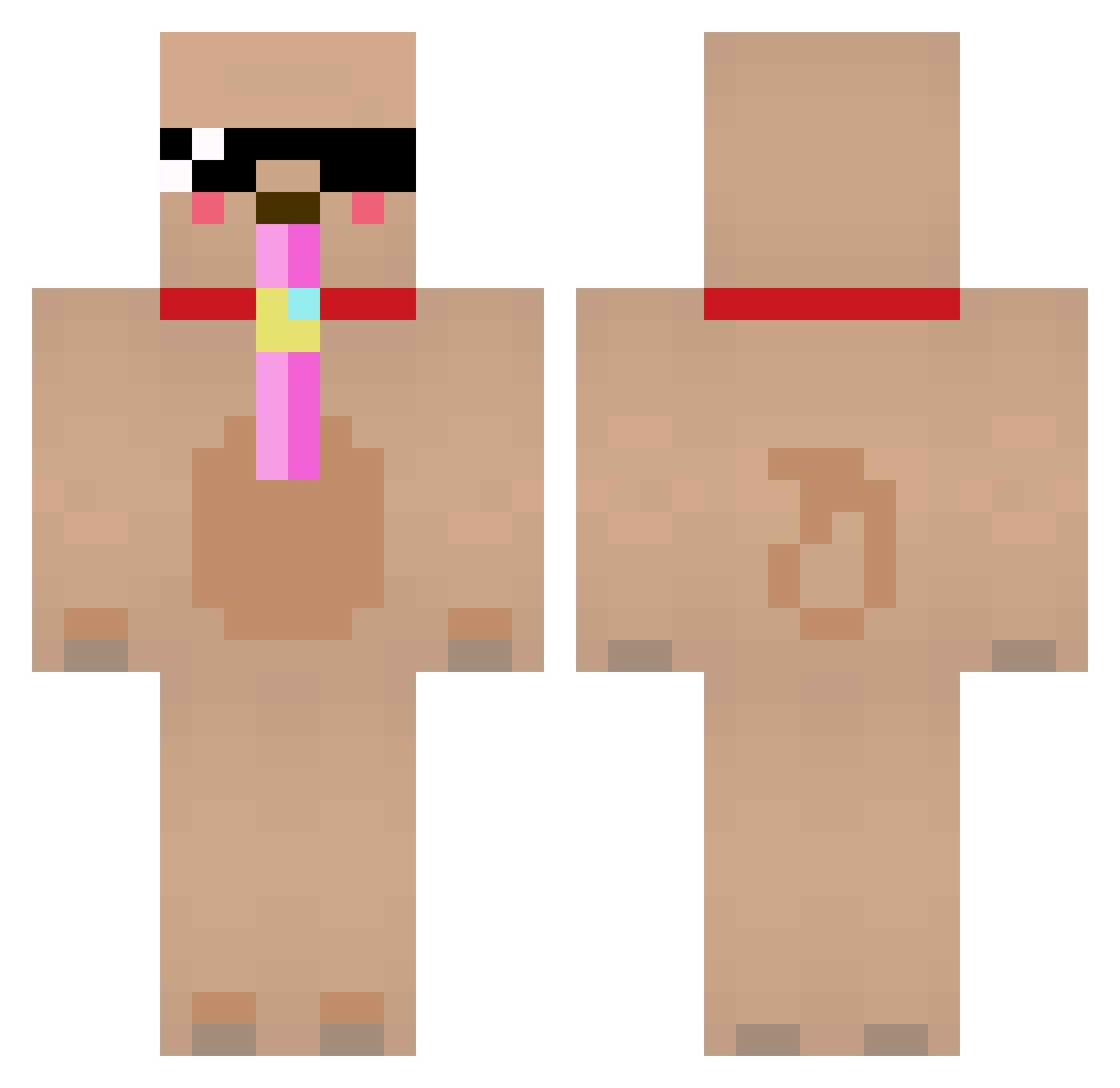 BOKSUJAM Minecraft skin, front and back view