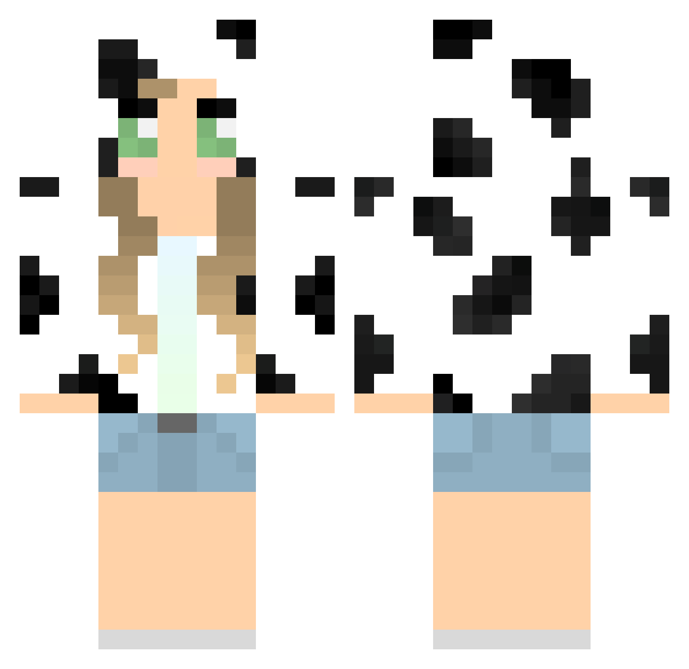 farah102503 Minecraft skin, front and back view
