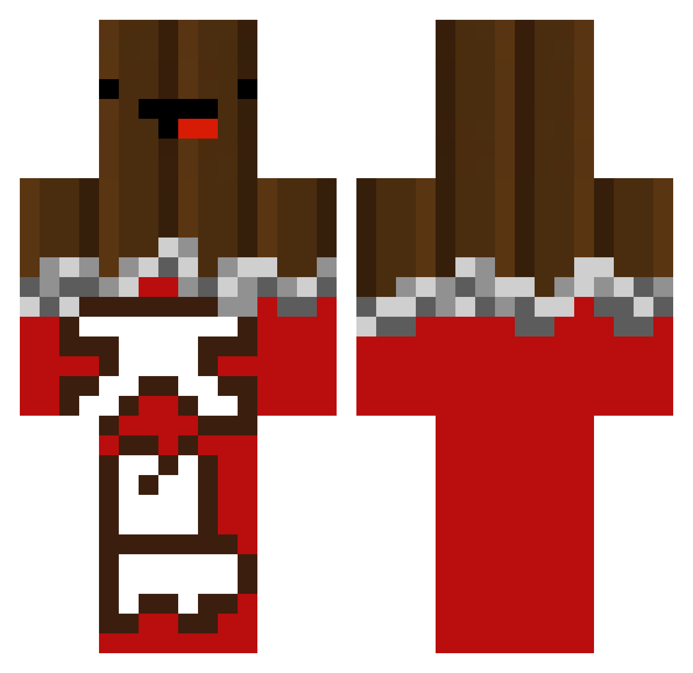 kingsnake365 Minecraft skin, front and back view