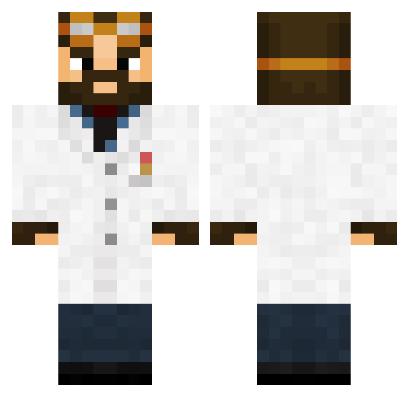 CByrnie Minecraft skin, front and back view