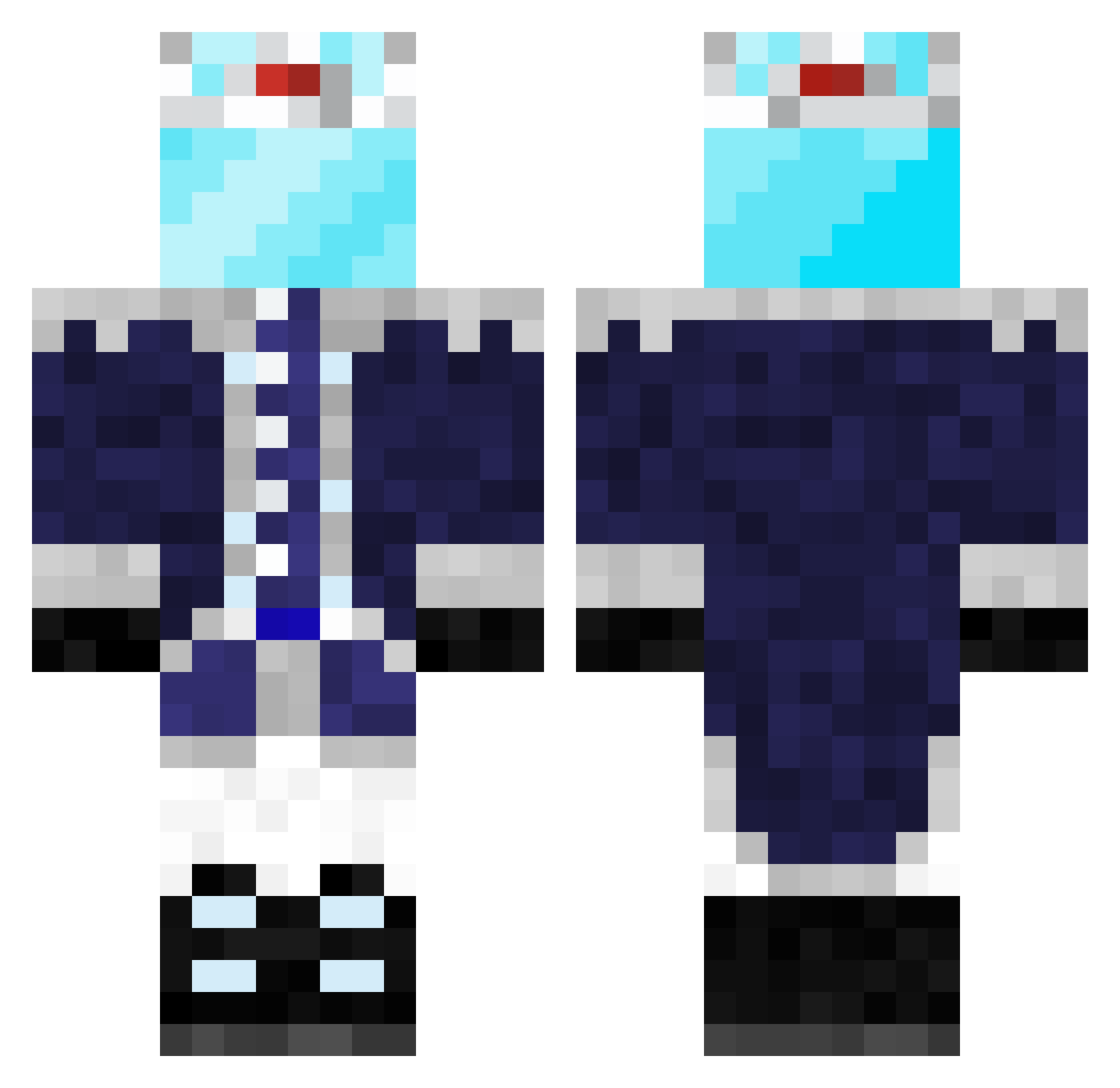 Slightly_Y Minecraft skin, front and back view