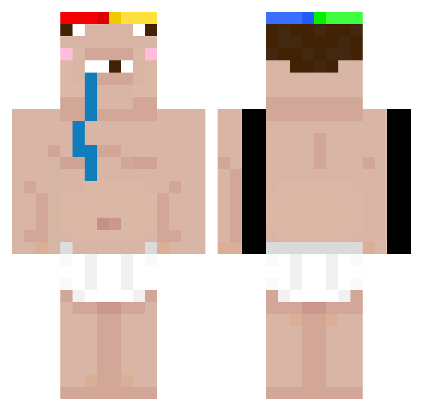 hh444kk Minecraft skin, front and back view