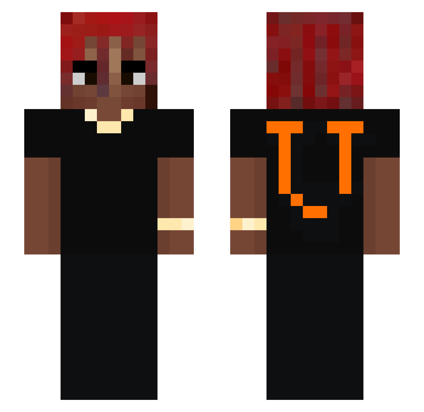 kimp3mbe Minecraft skin, front and back view
