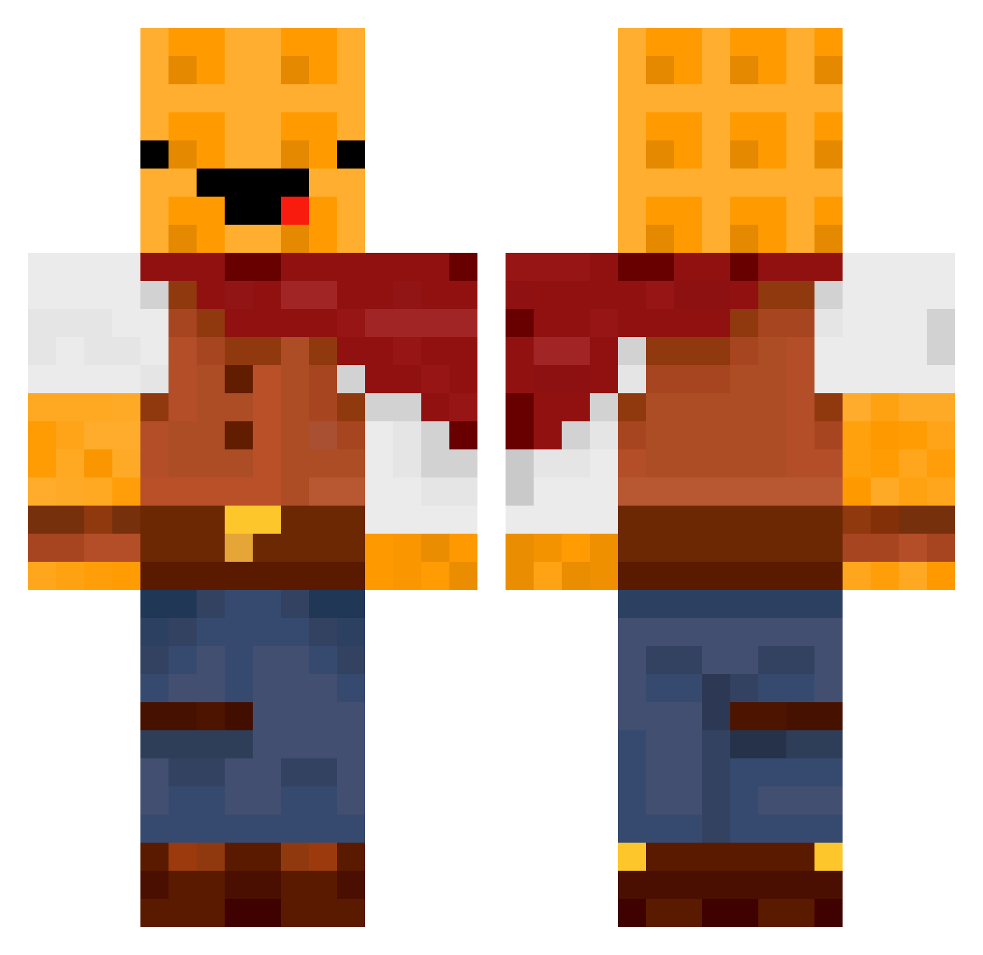 upling Minecraft skin, front and back view