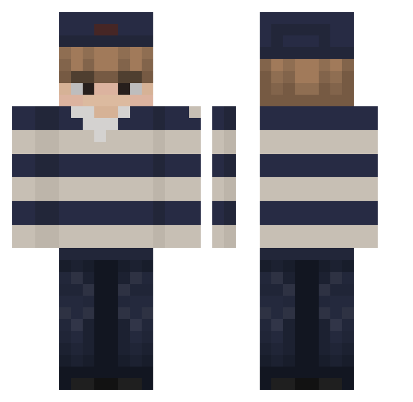 PLEXzNOoBOy Minecraft skin, front and back view