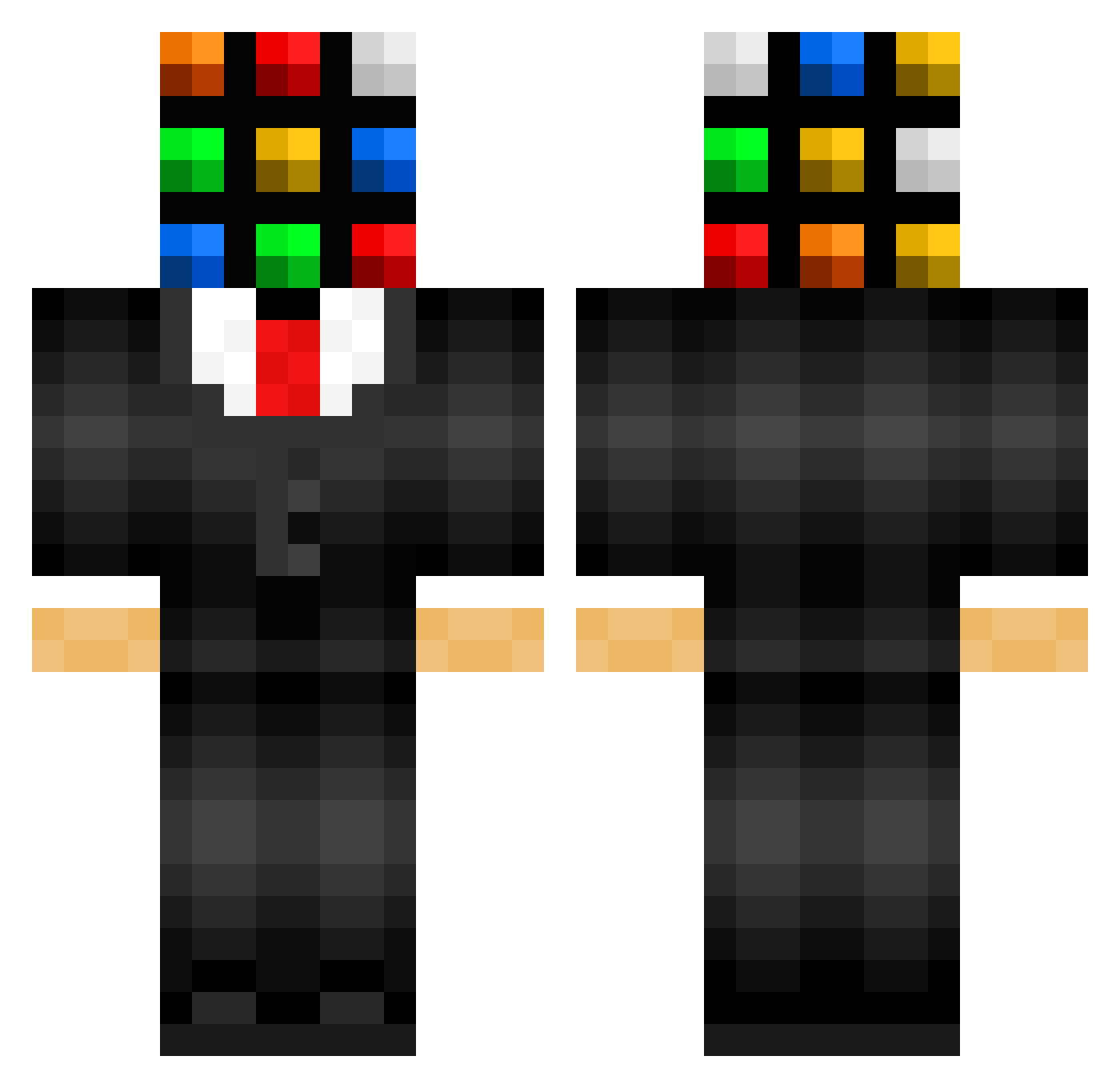 alsi0 Minecraft skin, front and back view