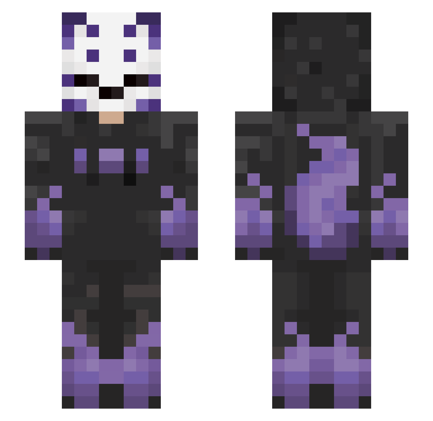 omsaje Minecraft skin, front and back view