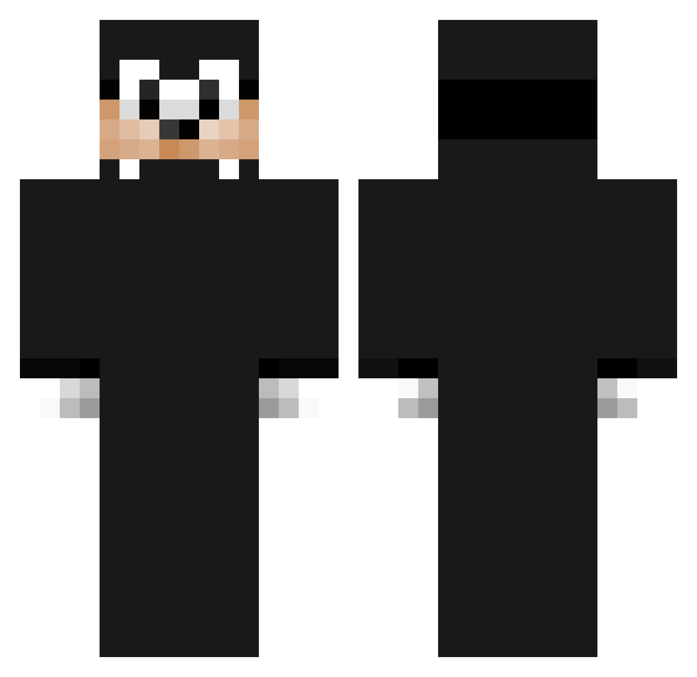 ekitten26 Minecraft skin, front and back view