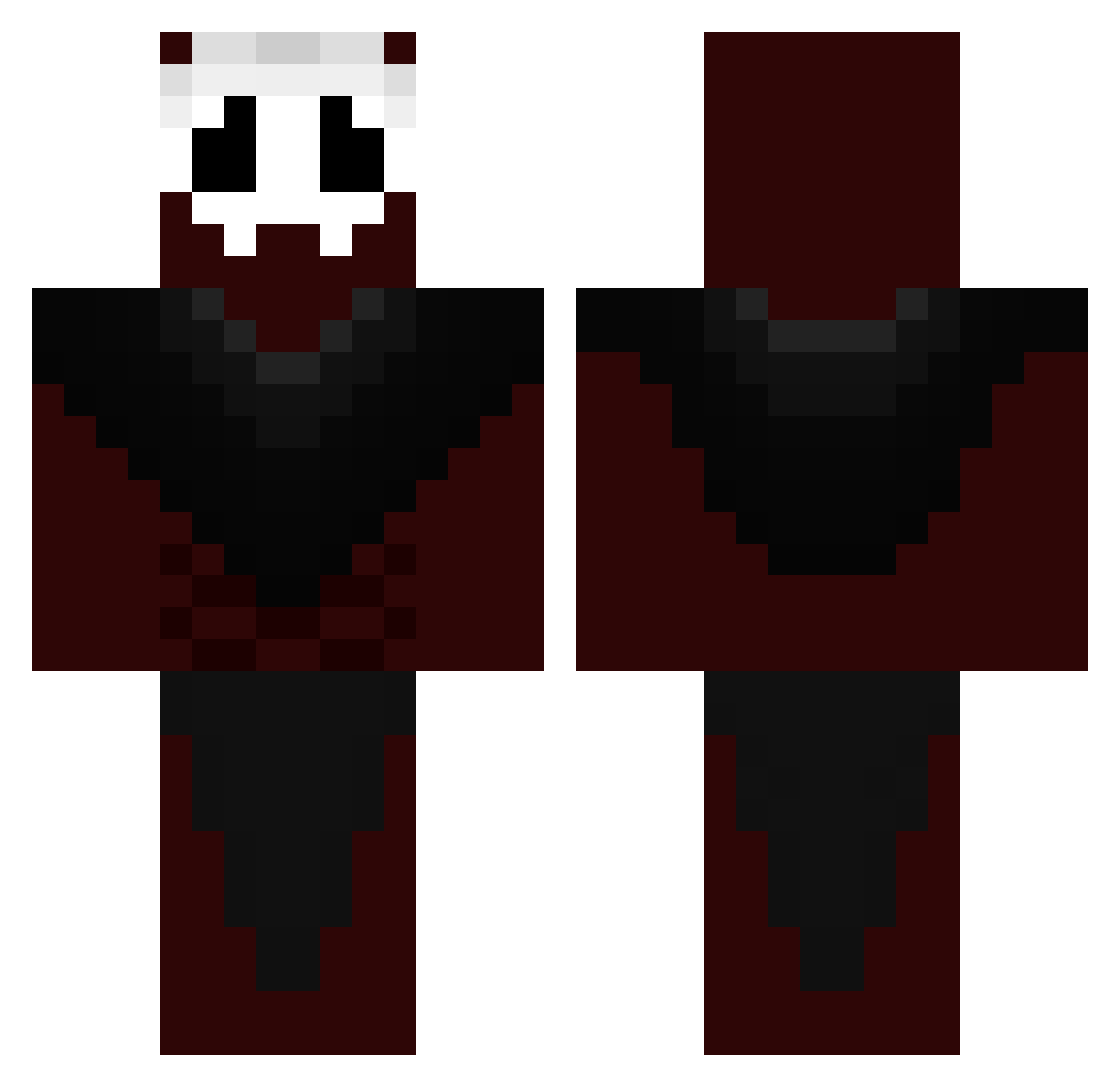 LyonsYT Minecraft skin, front and back view