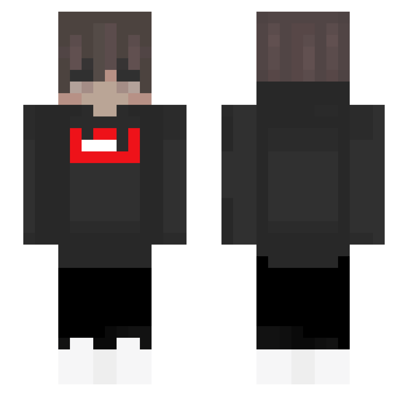 Volt1107 Minecraft skin, front and back view