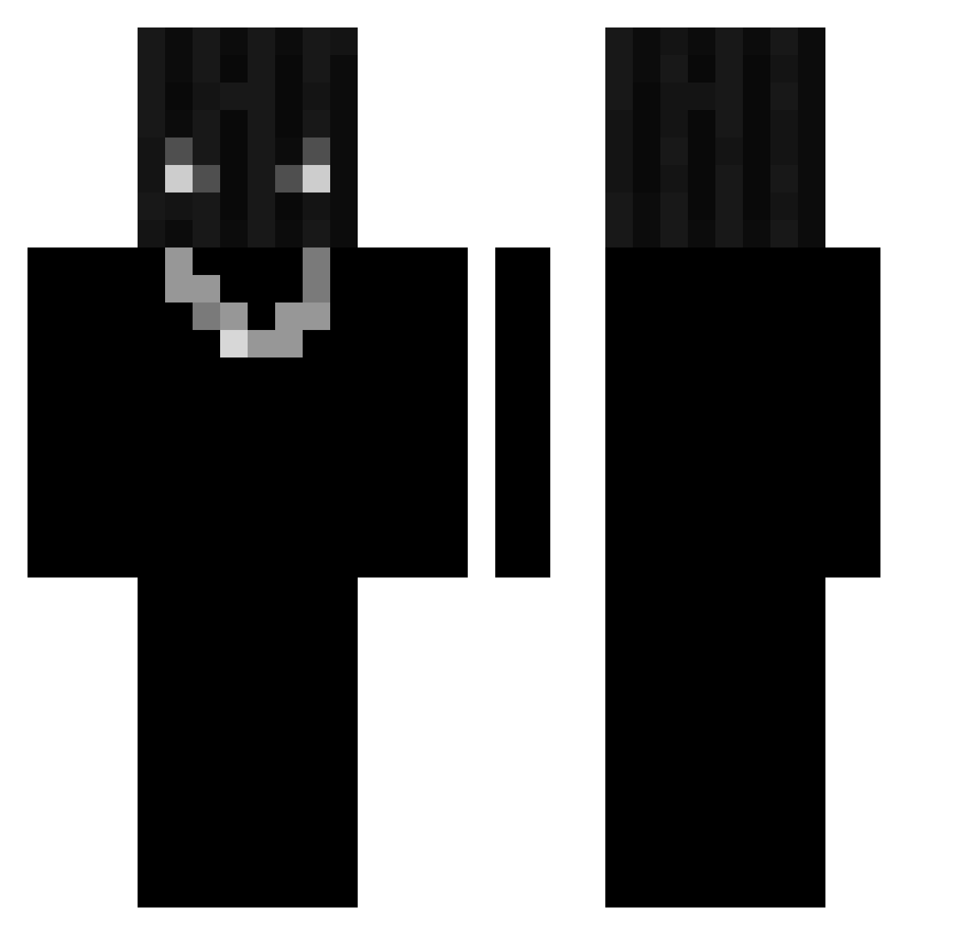 hnhvi Minecraft skin, front and back view
