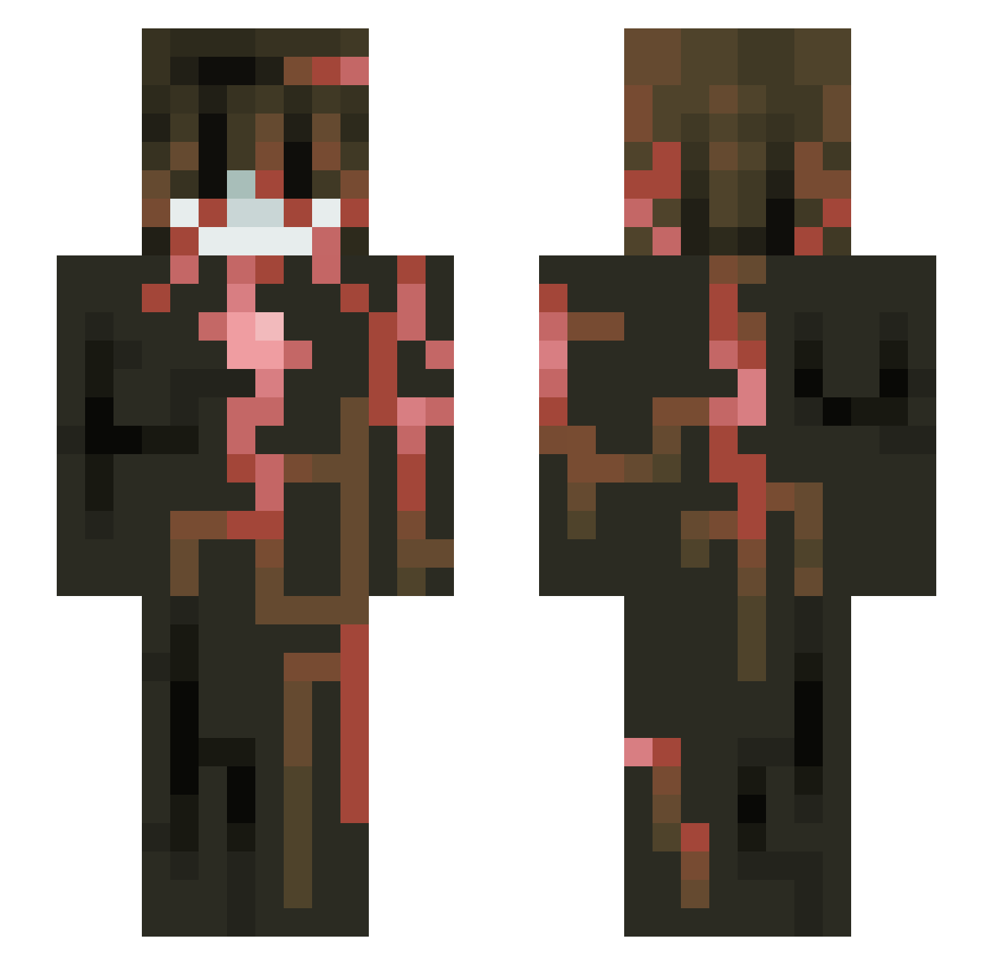 ctyd2 Minecraft skin, front and back view