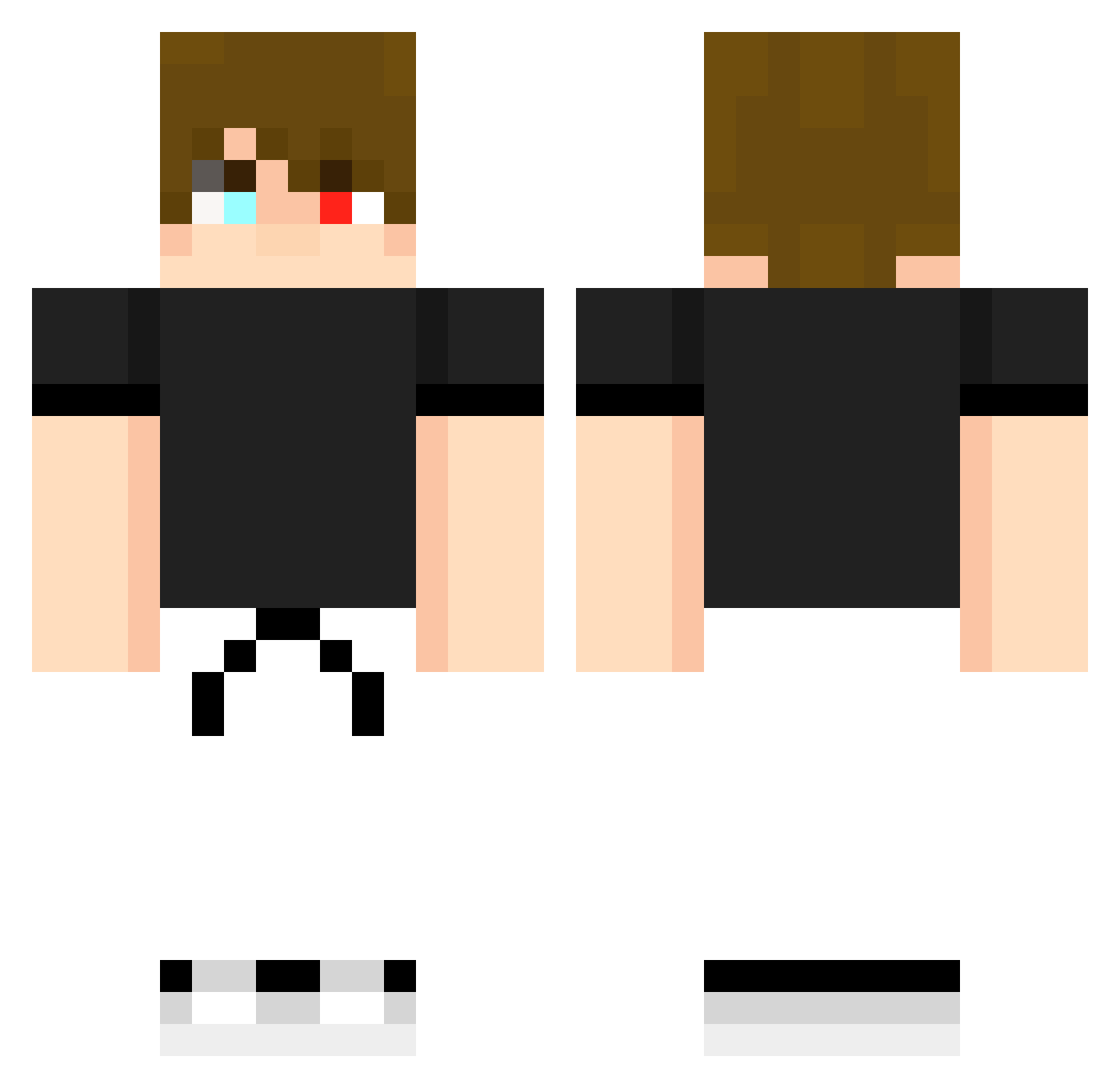 Foxly_ Minecraft skin, front and back view