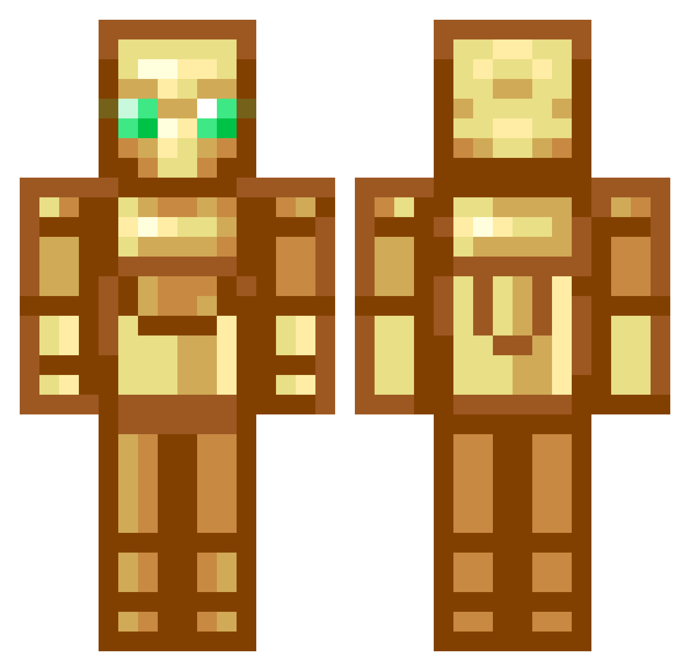 Billiam9999 Minecraft skin, front and back view