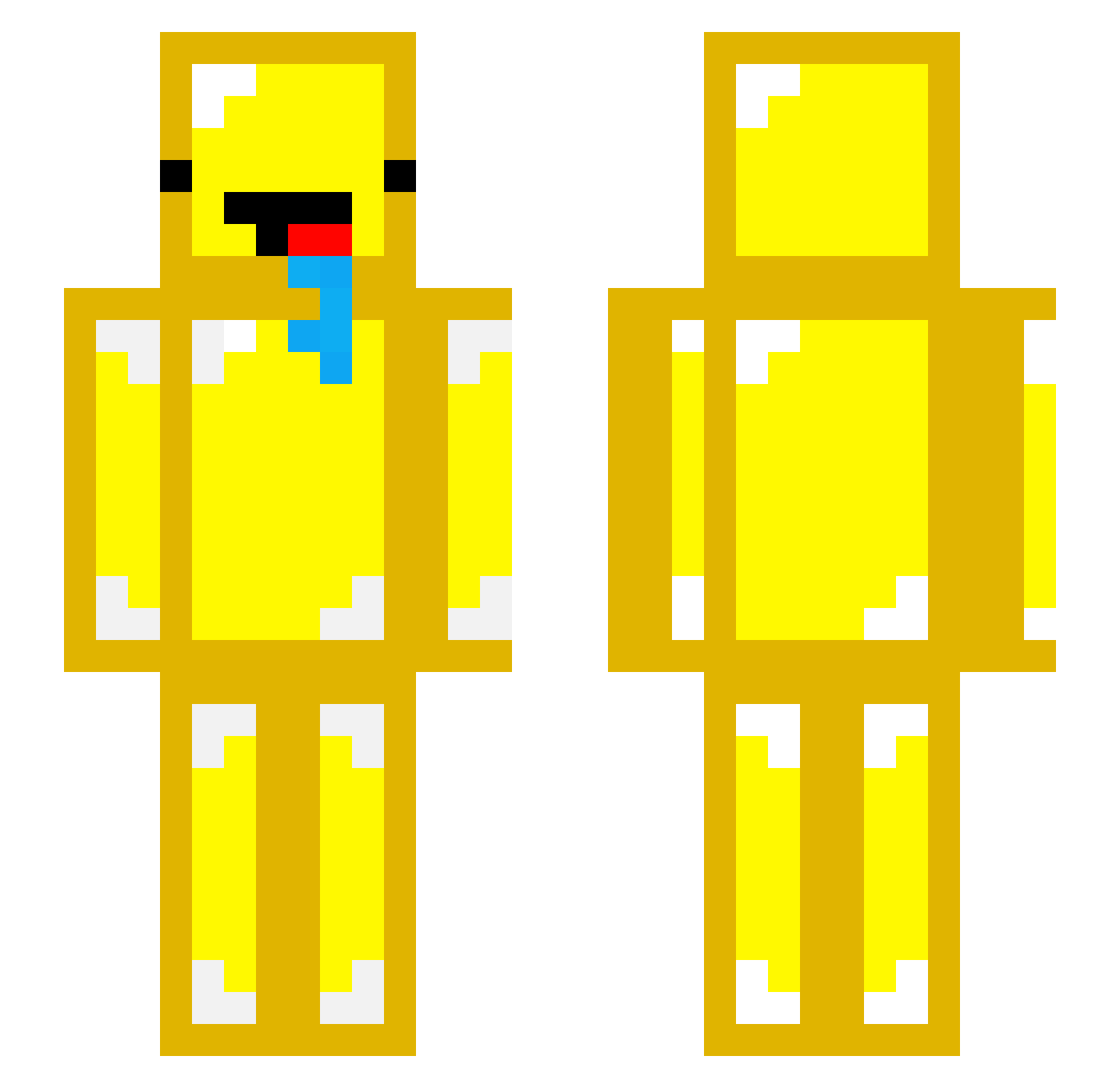 6O0b Minecraft skin, front and back view
