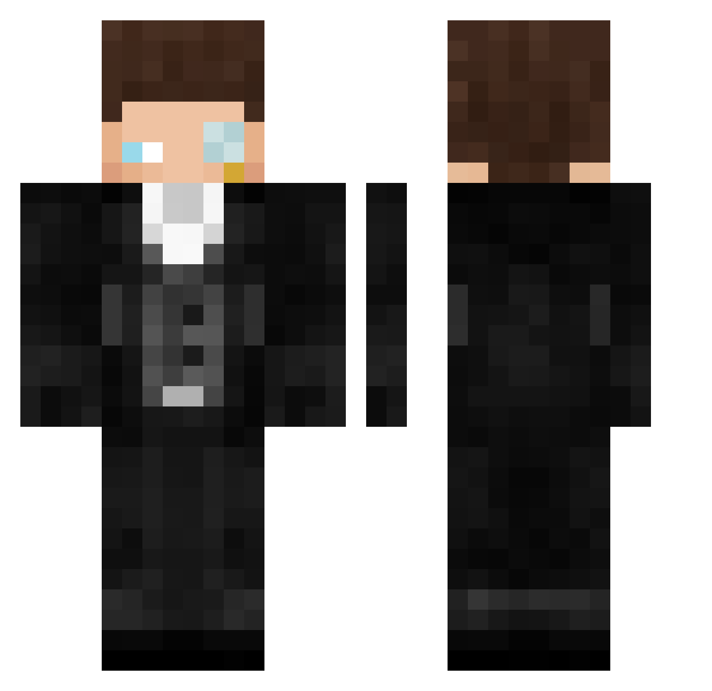 JoelGoty23 Minecraft skin, front and back view
