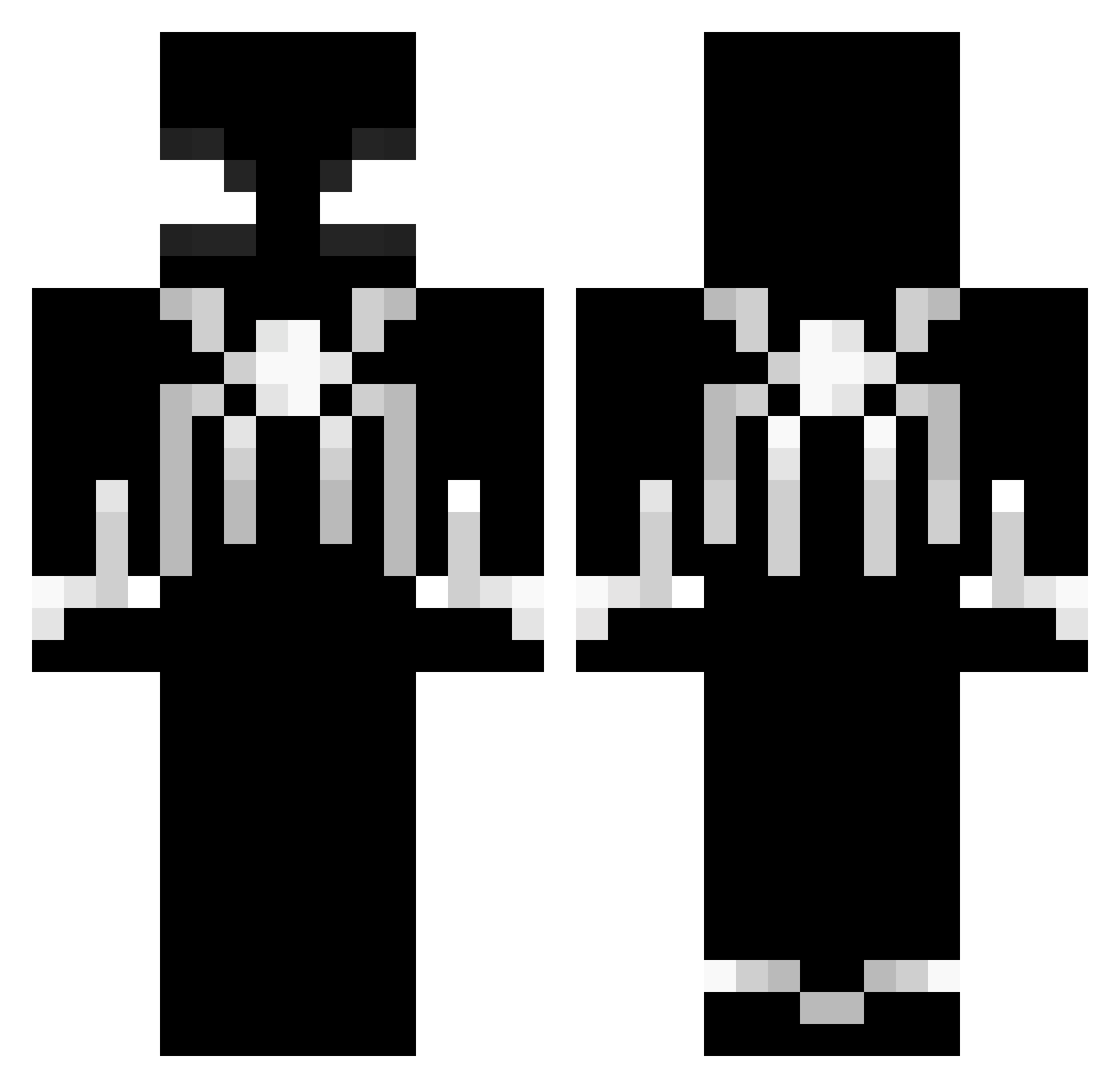 emptiness993 Minecraft skin, front and back view