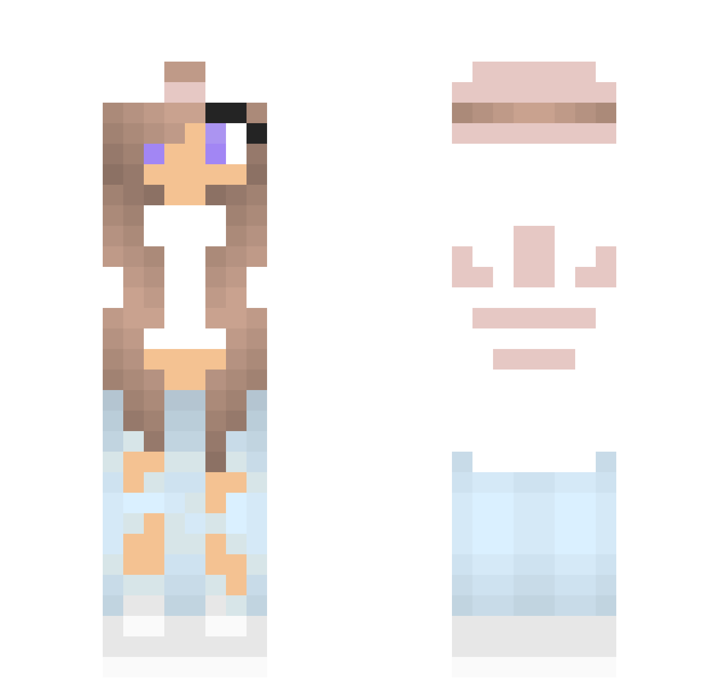 Kennie_7 Minecraft skin, front and back view