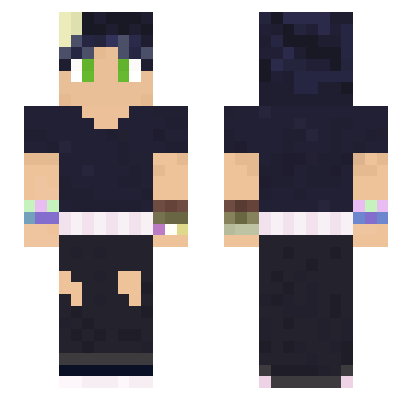 5909c Minecraft skin, front and back view