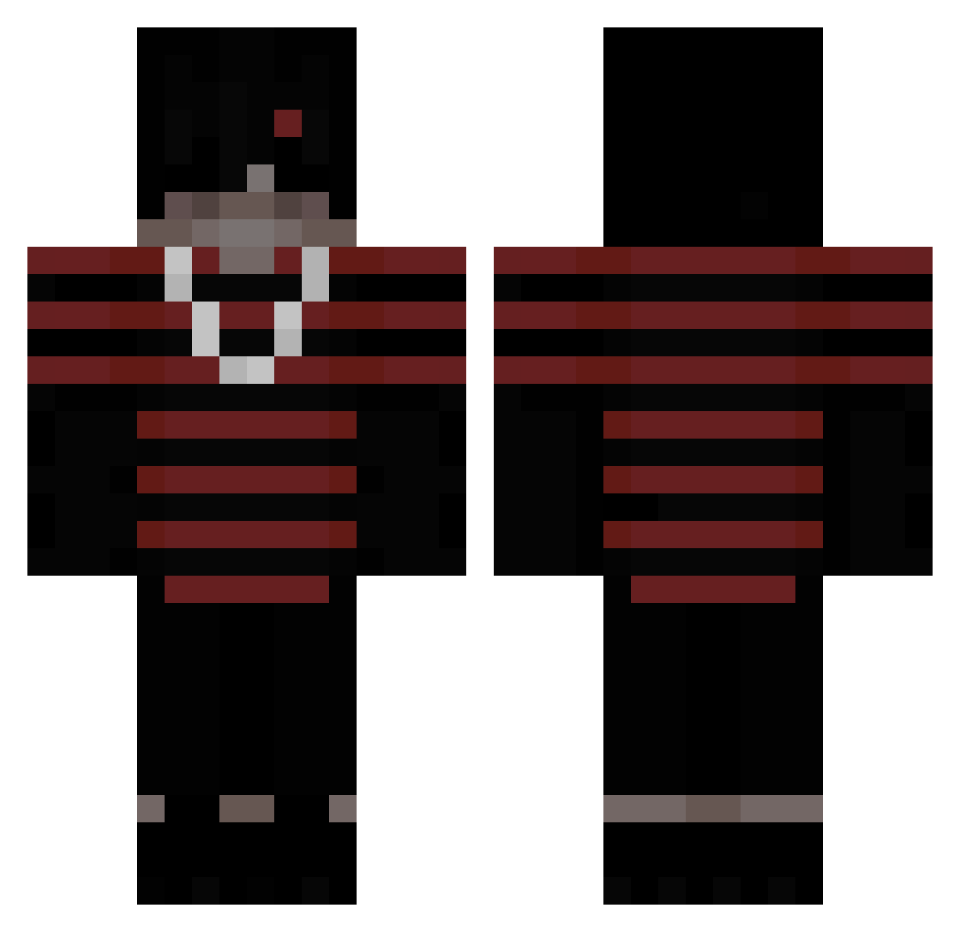 WalterBrown Minecraft skin, front and back view