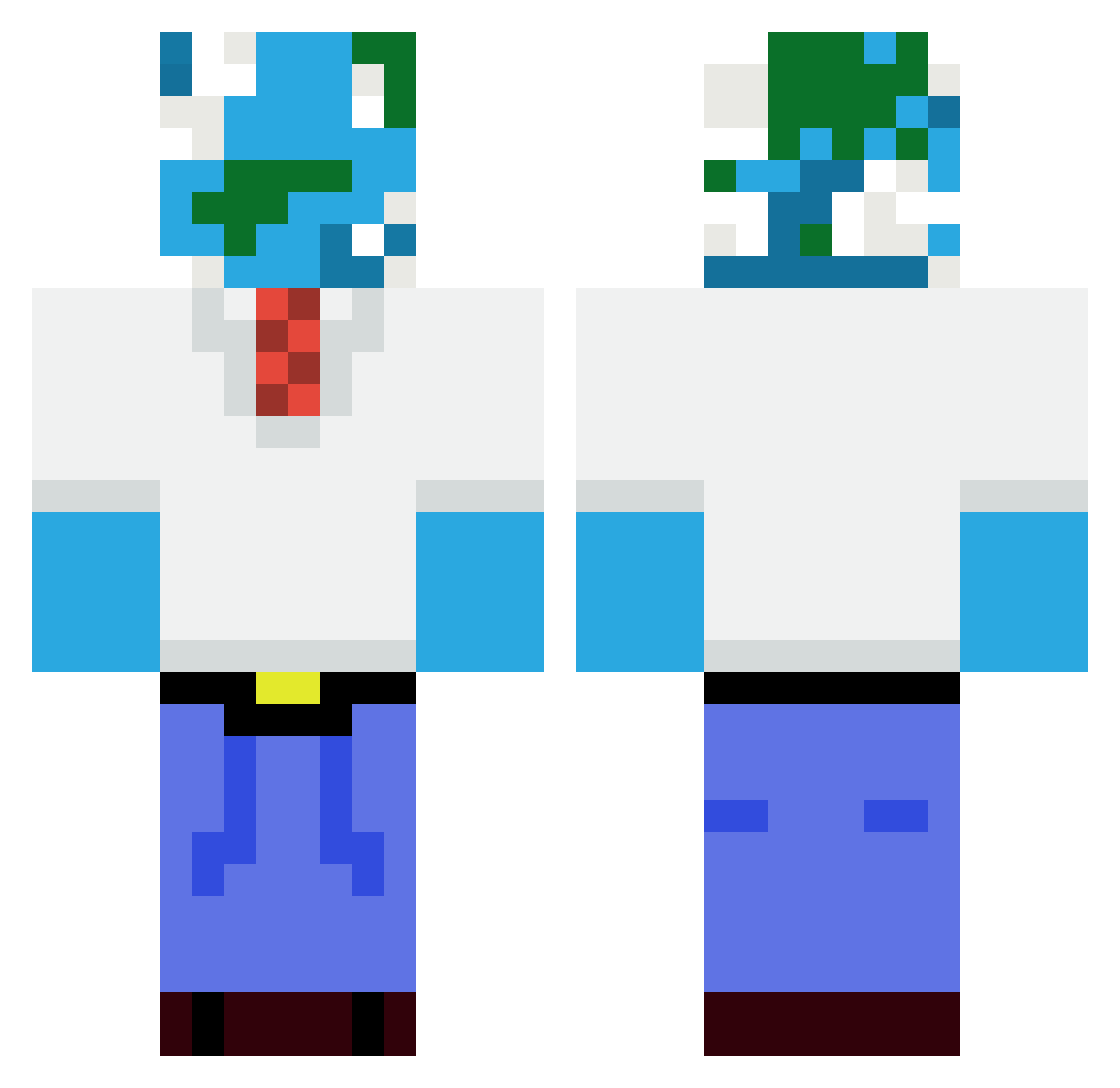 LazyGray12 Minecraft skin, front and back view