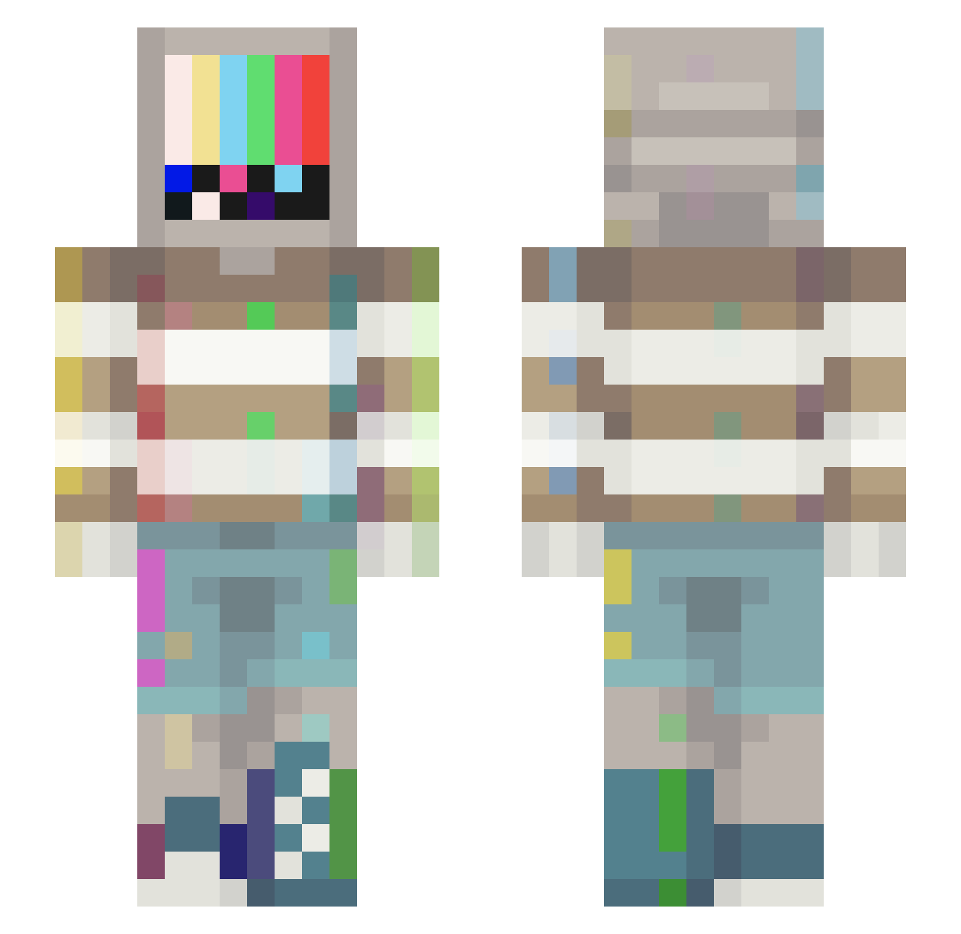 Empress909 Minecraft skin, front and back view