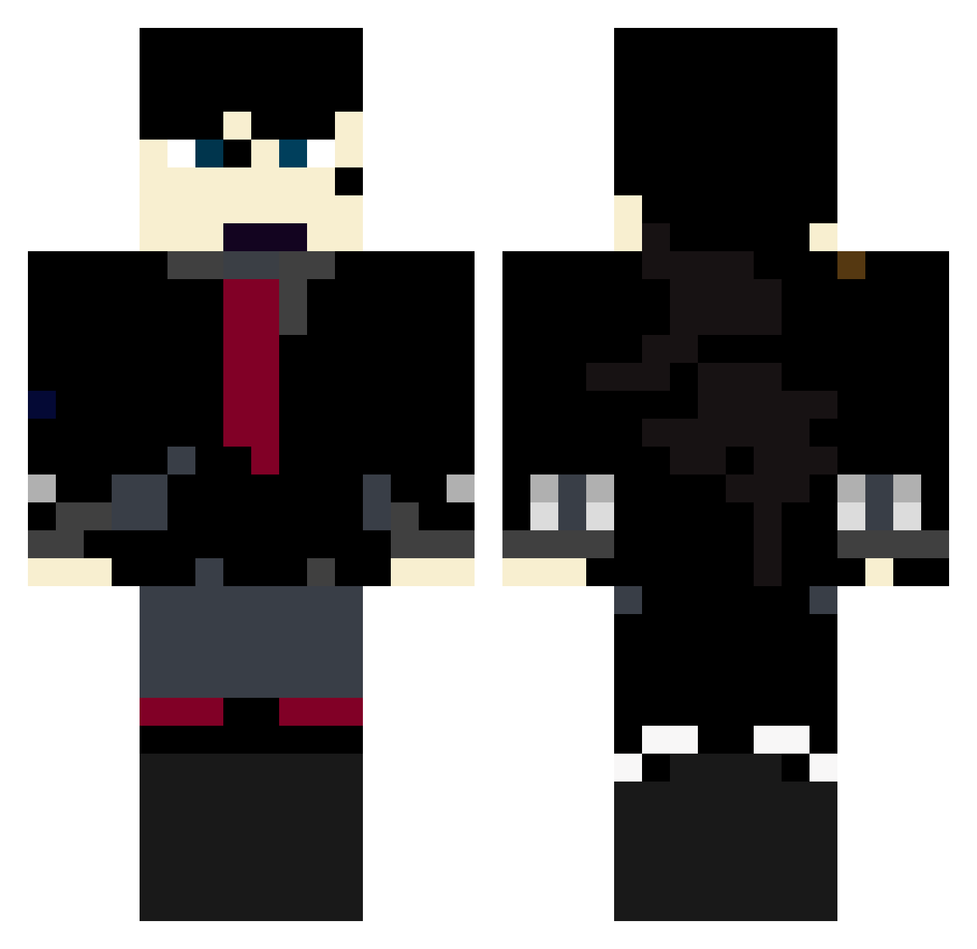 Endrance1 Minecraft skin, front and back view