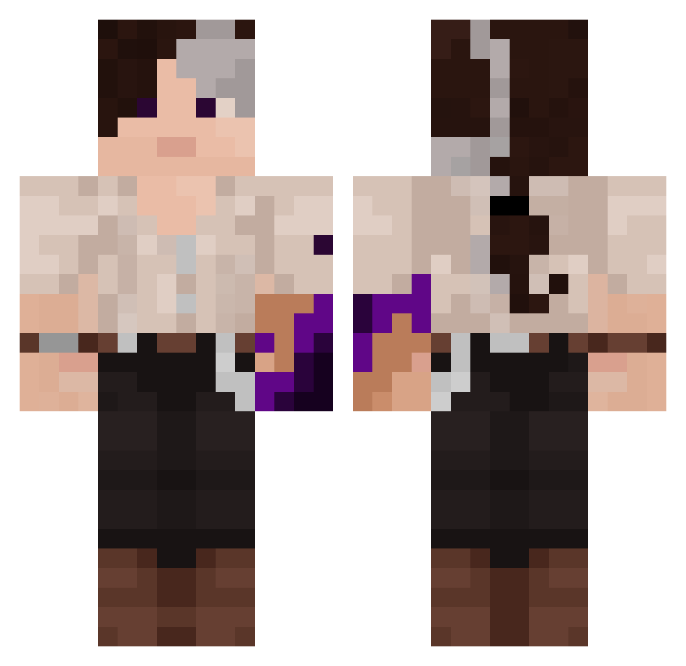 glory099 Minecraft skin, front and back view