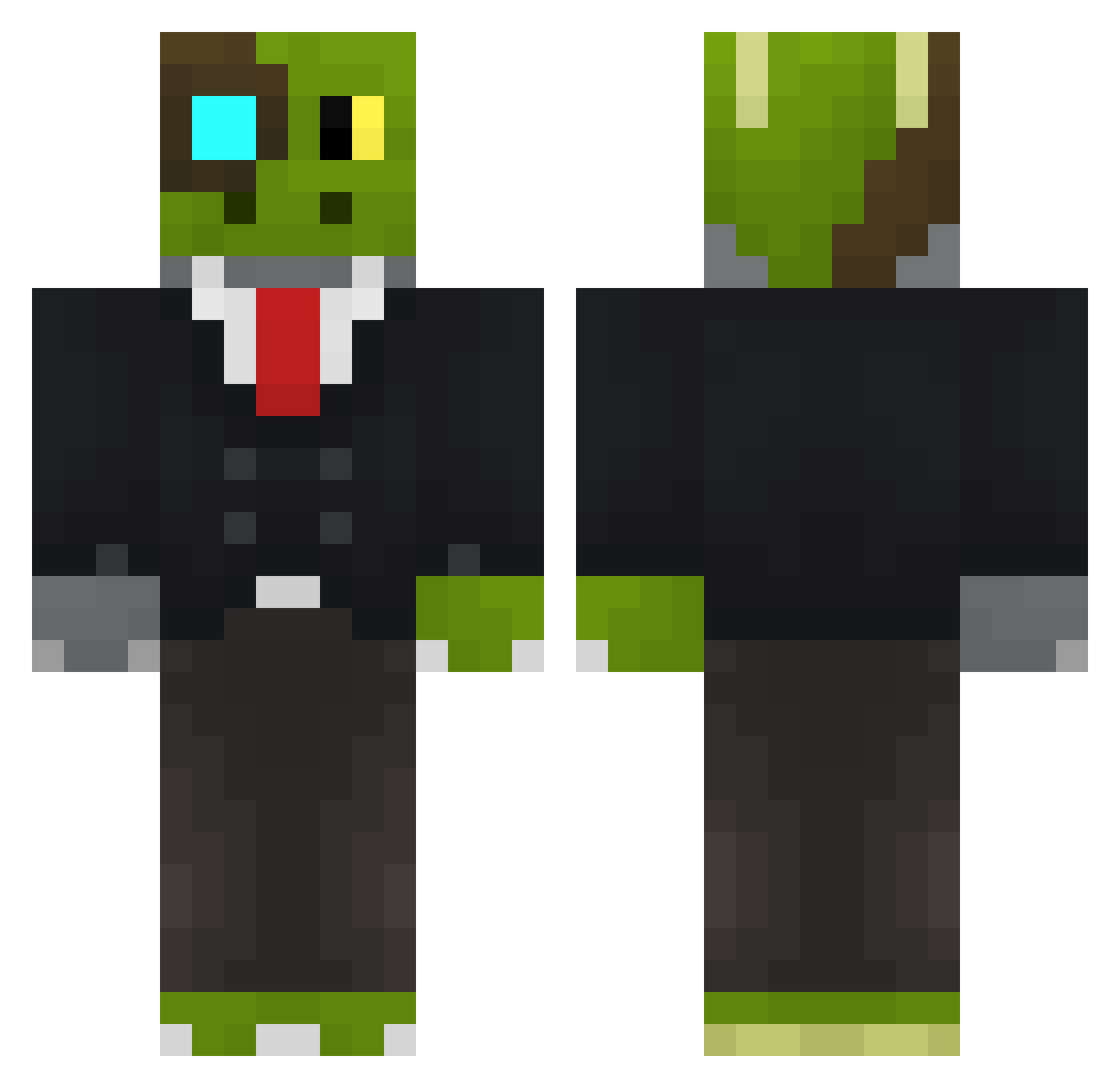 TheRandomSword Minecraft skin, front and back view