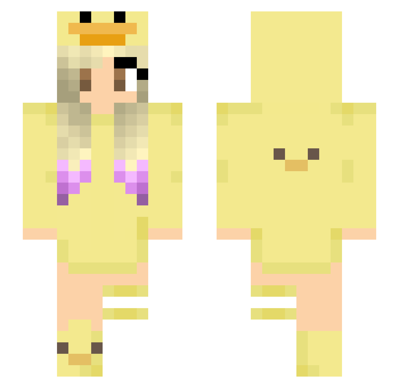 PasitaLaOsita Minecraft skin, front and back view
