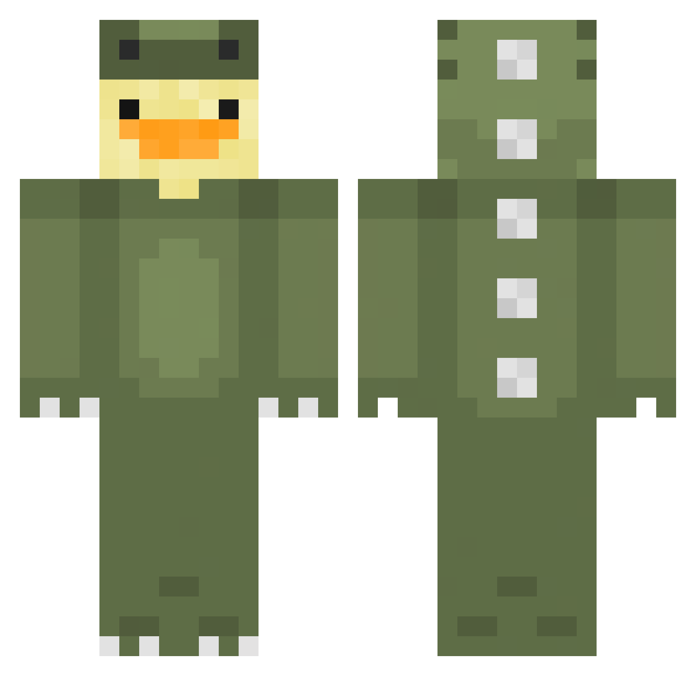 pdumiloh Minecraft skin, front and back view