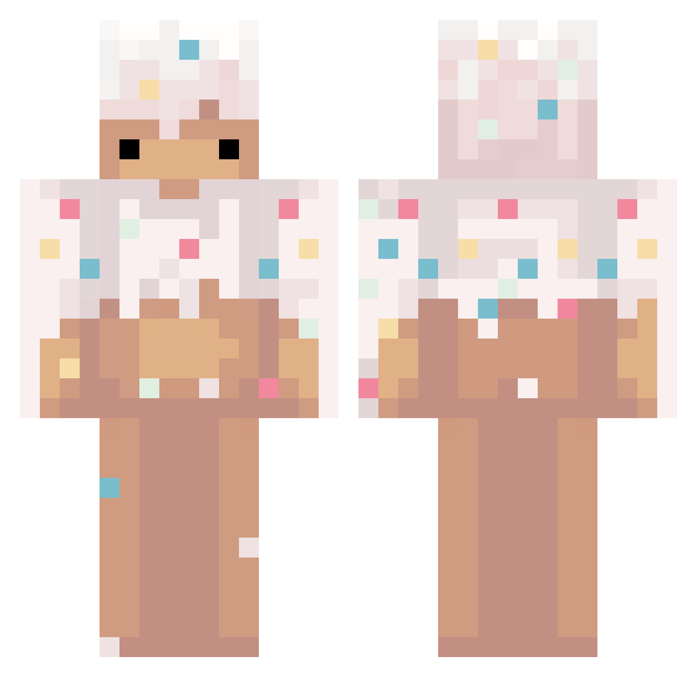 BlakeyyNFL Minecraft skin, front and back view