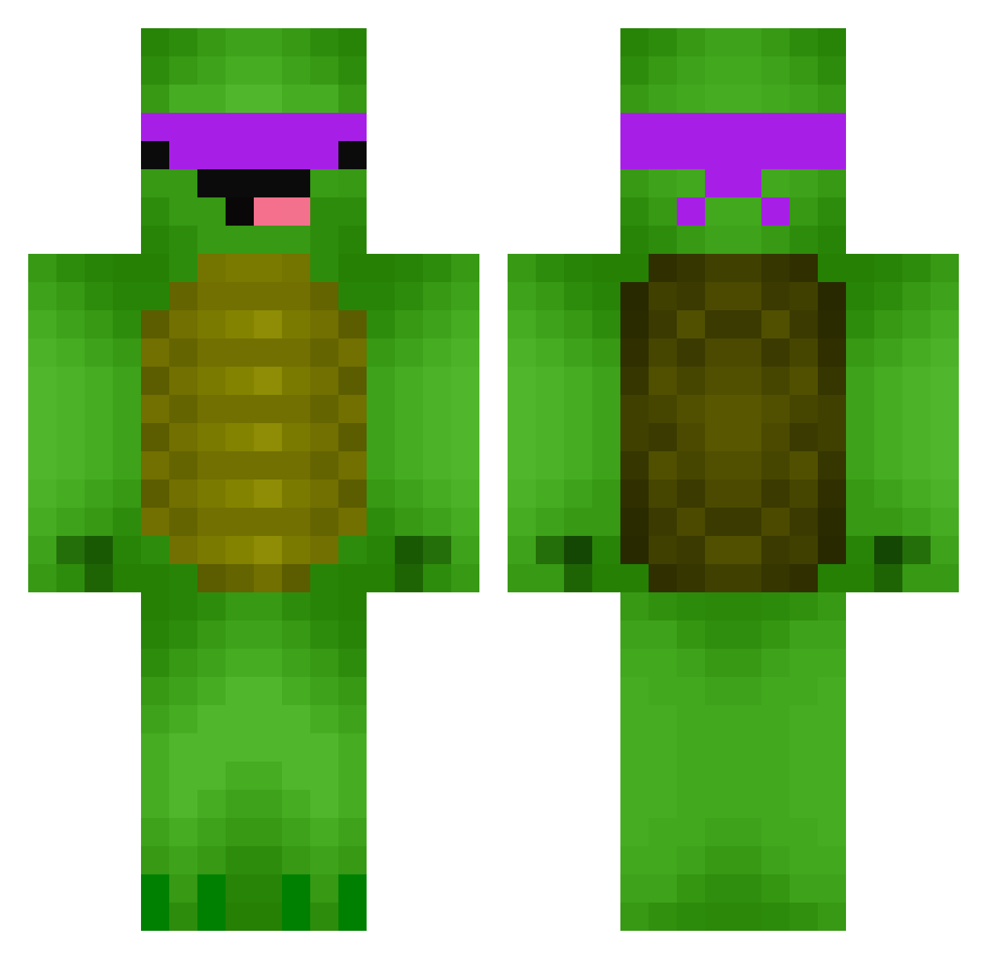 Significantly Minecraft skin, front and back view