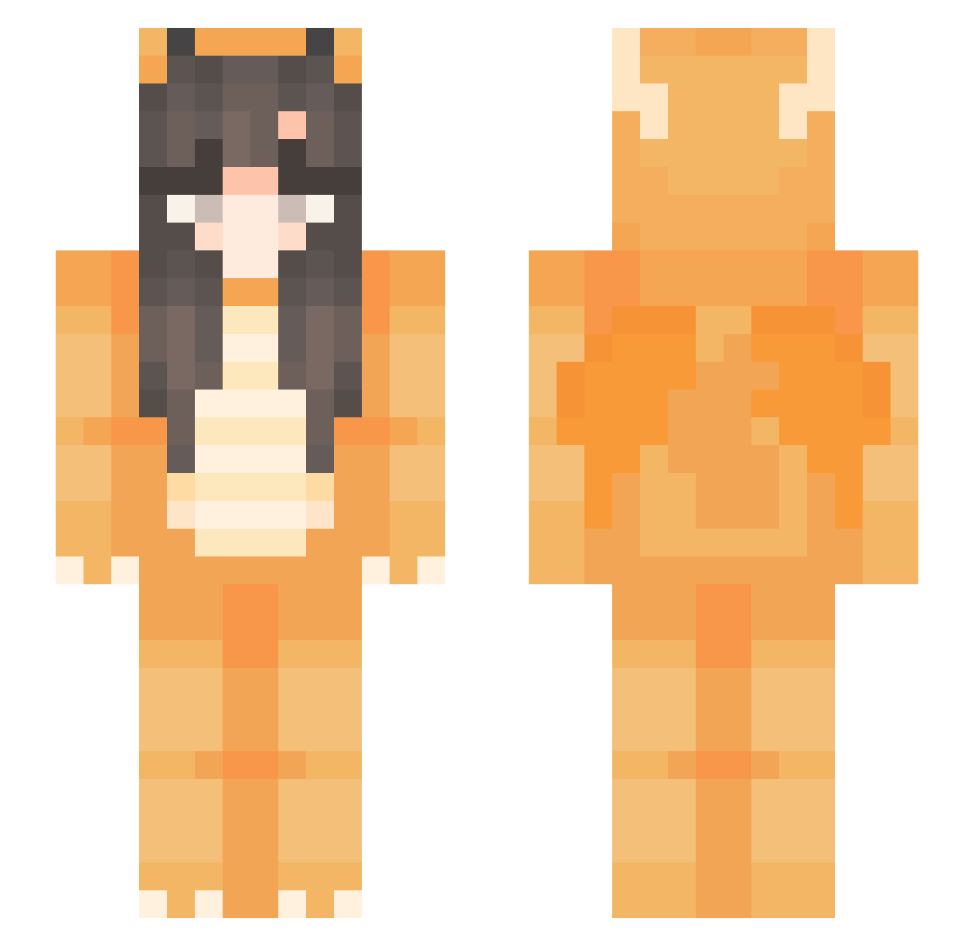 Cookie_sss Minecraft skin, front and back view