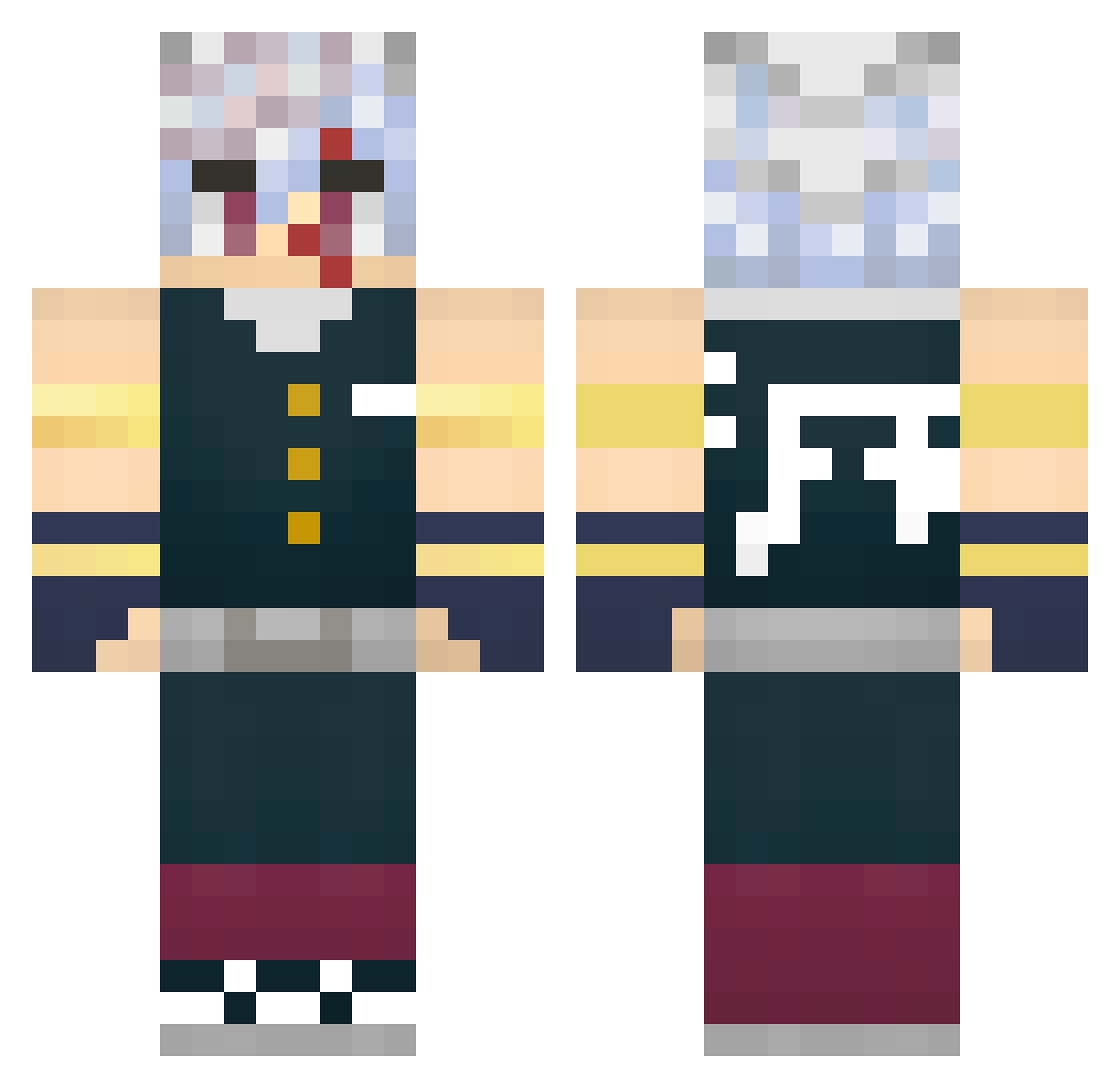 veticsdemon666 Minecraft skin, front and back view