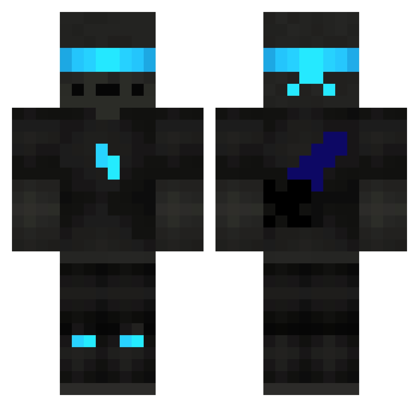 DarkHumor_ Minecraft skin, front and back view