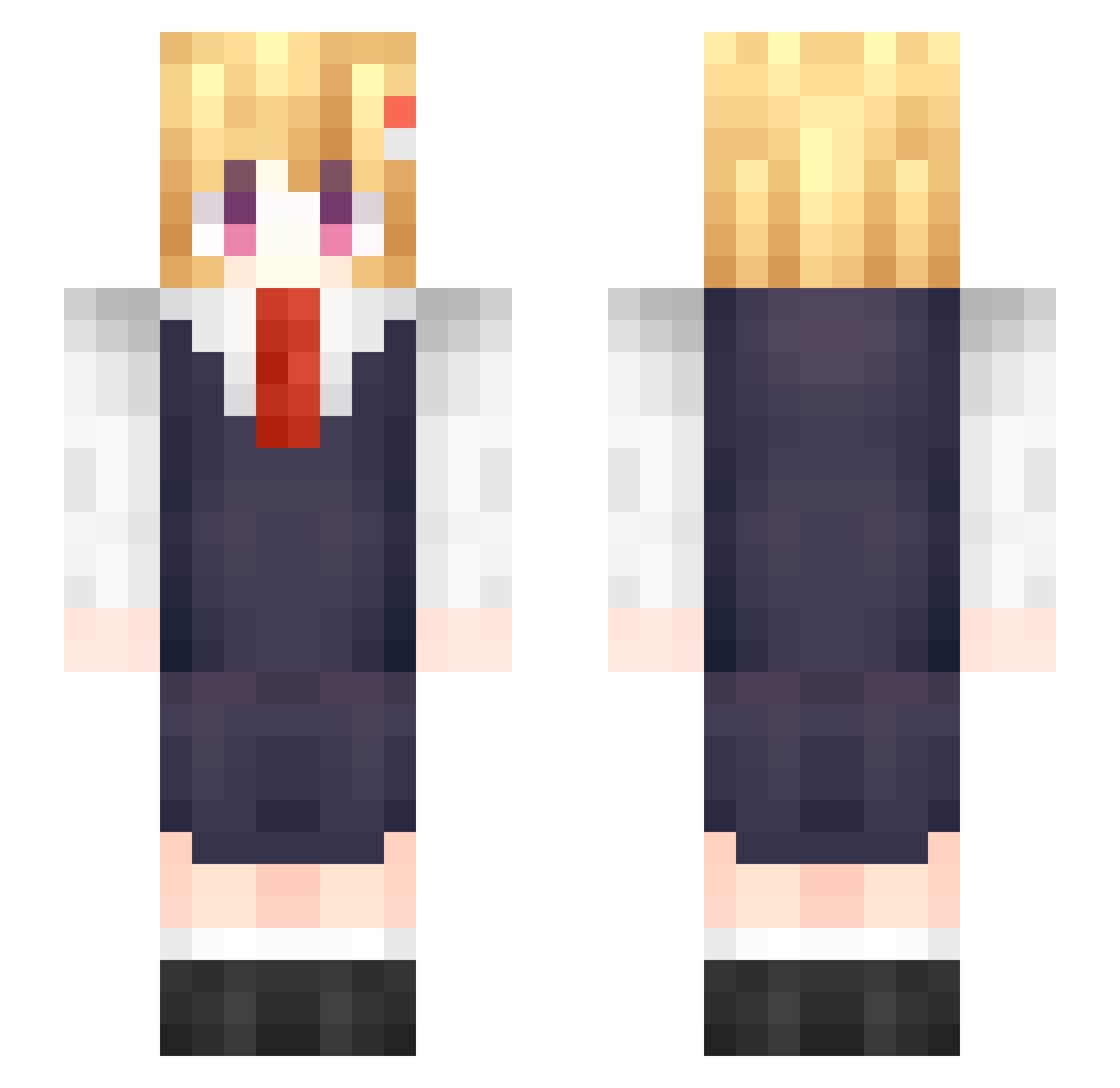donyt Minecraft skin, front and back view