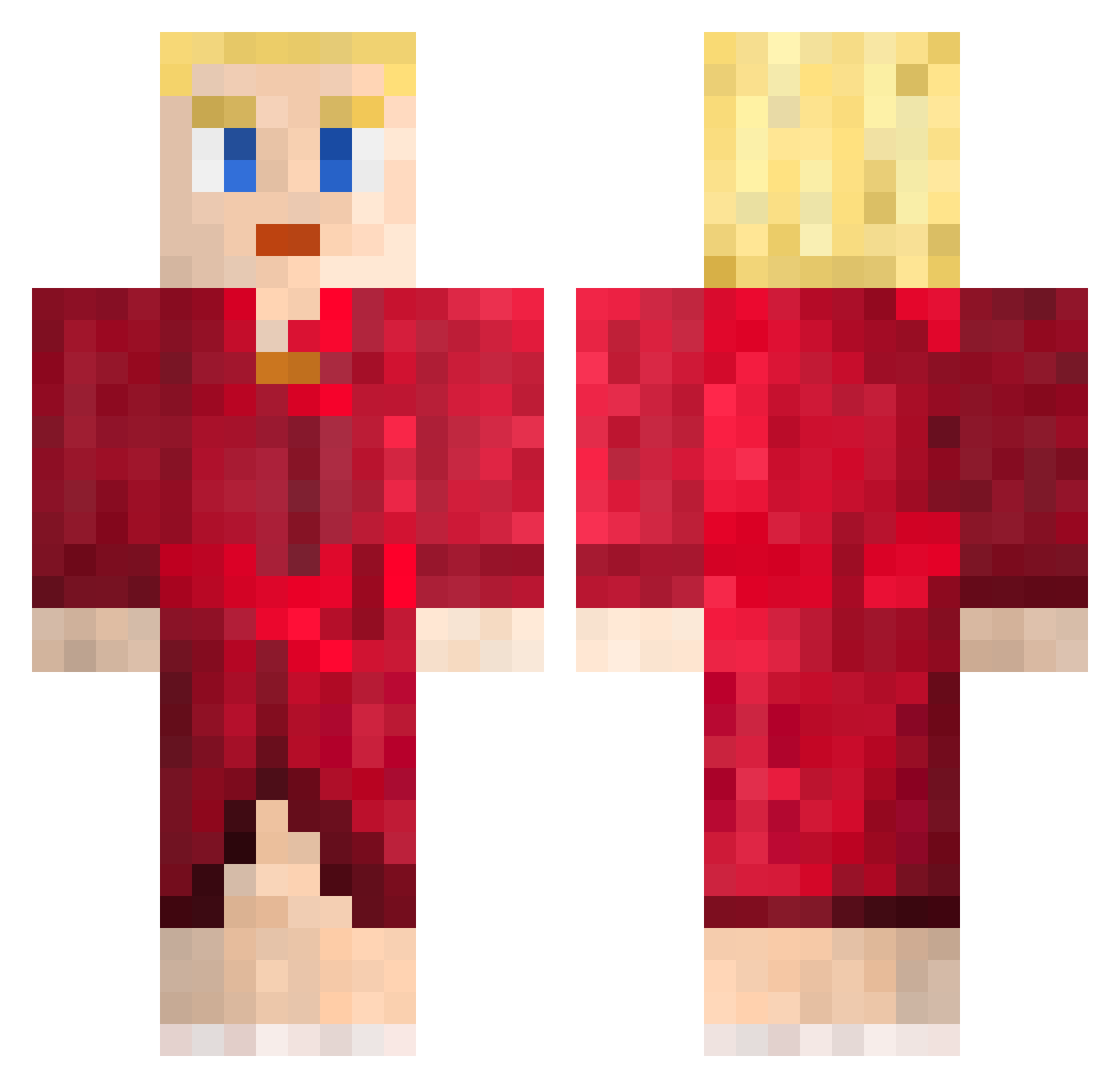toxonosis Minecraft skin, front and back view