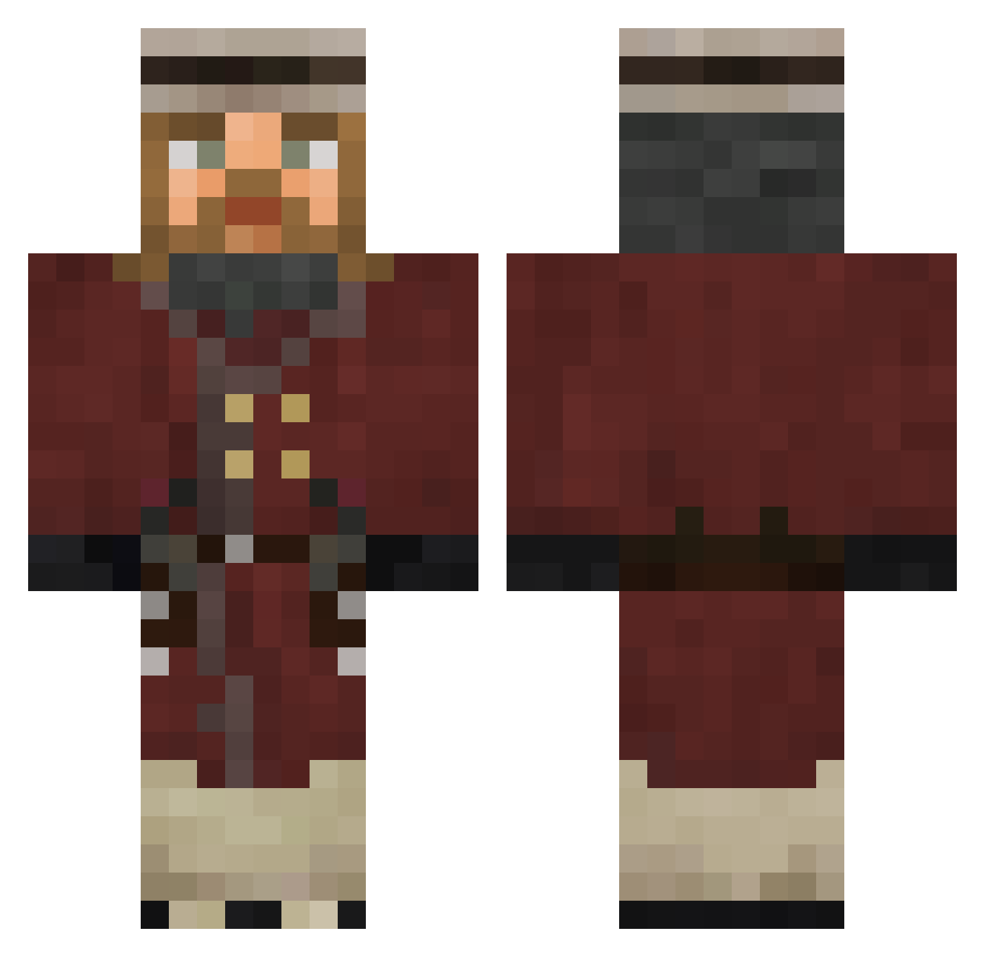 Appalosa Minecraft skin, front and back view