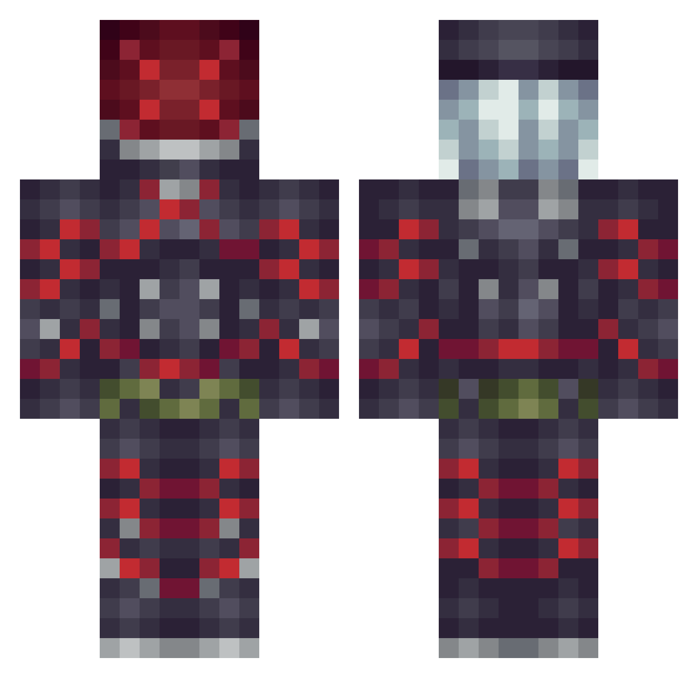Ossama_BinBallin Minecraft skin, front and back view