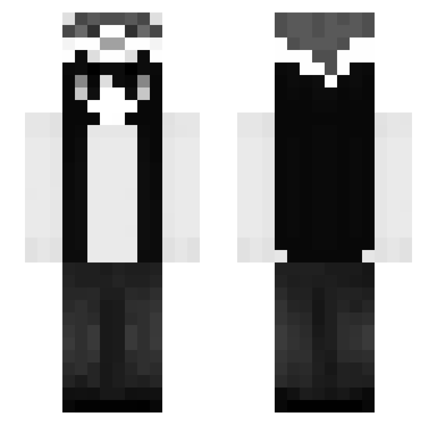Voice Minecraft skin, front and back view