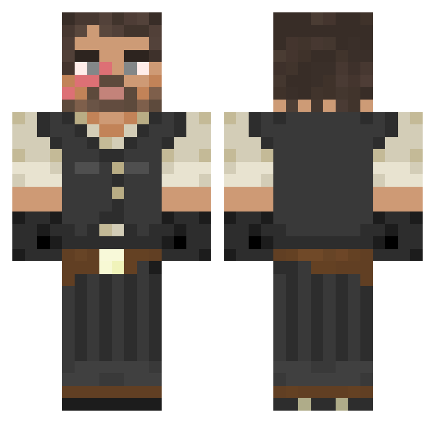 TopCreeper232 Minecraft skin, front and back view