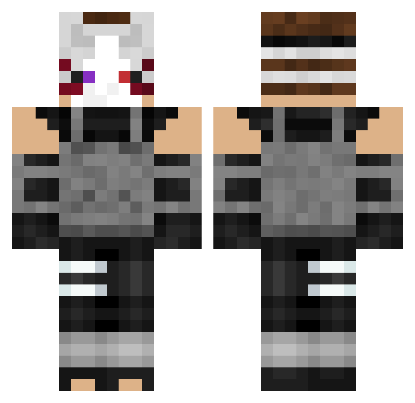 Siwek613 Minecraft skin, front and back view