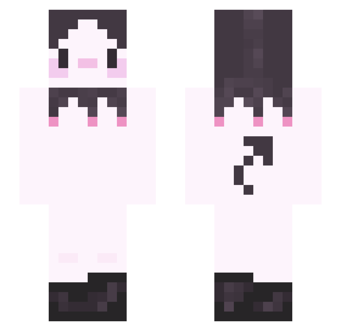 uresii Minecraft skin, front and back view