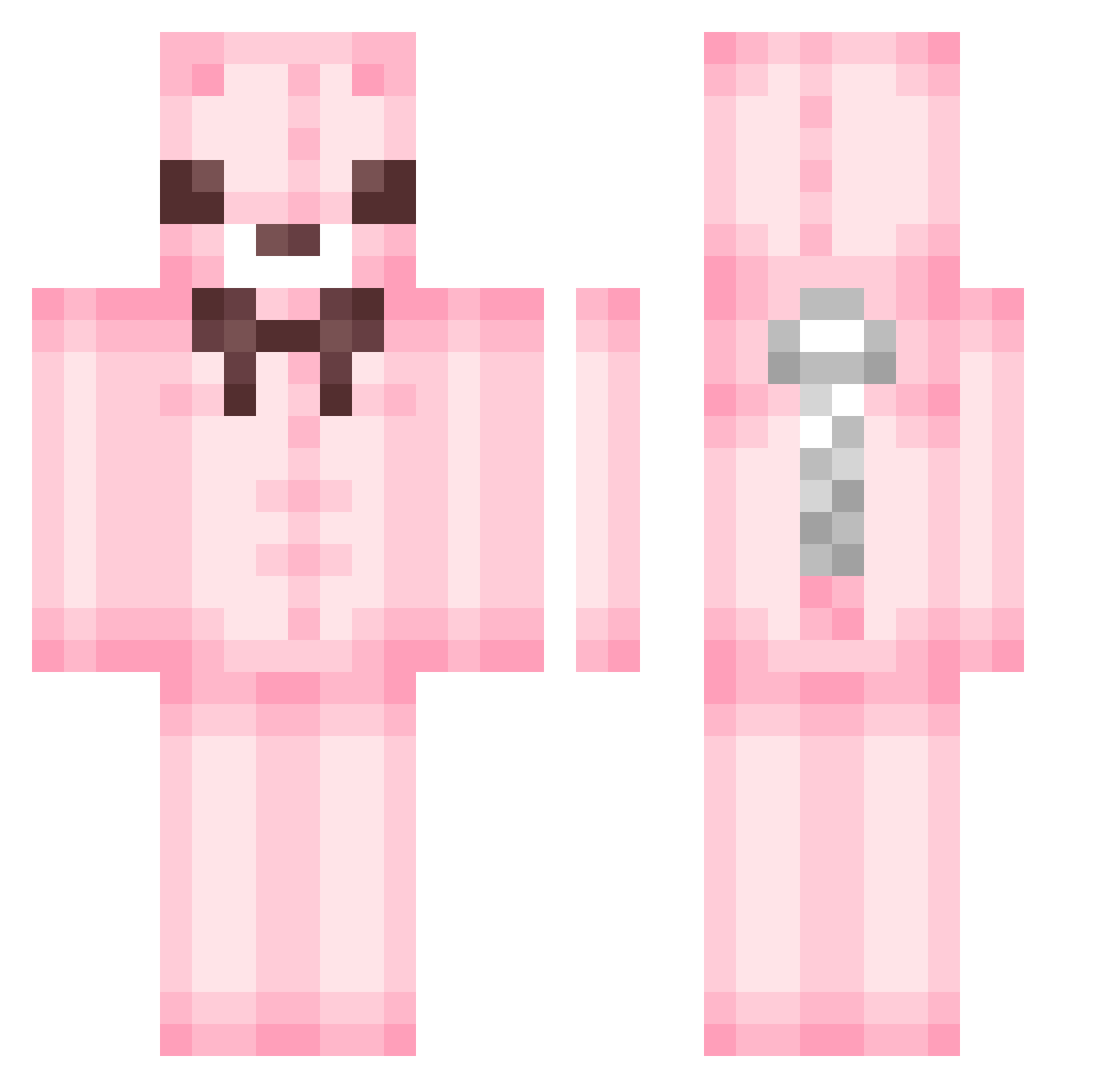 ZollyGG25 Minecraft skin, front and back view