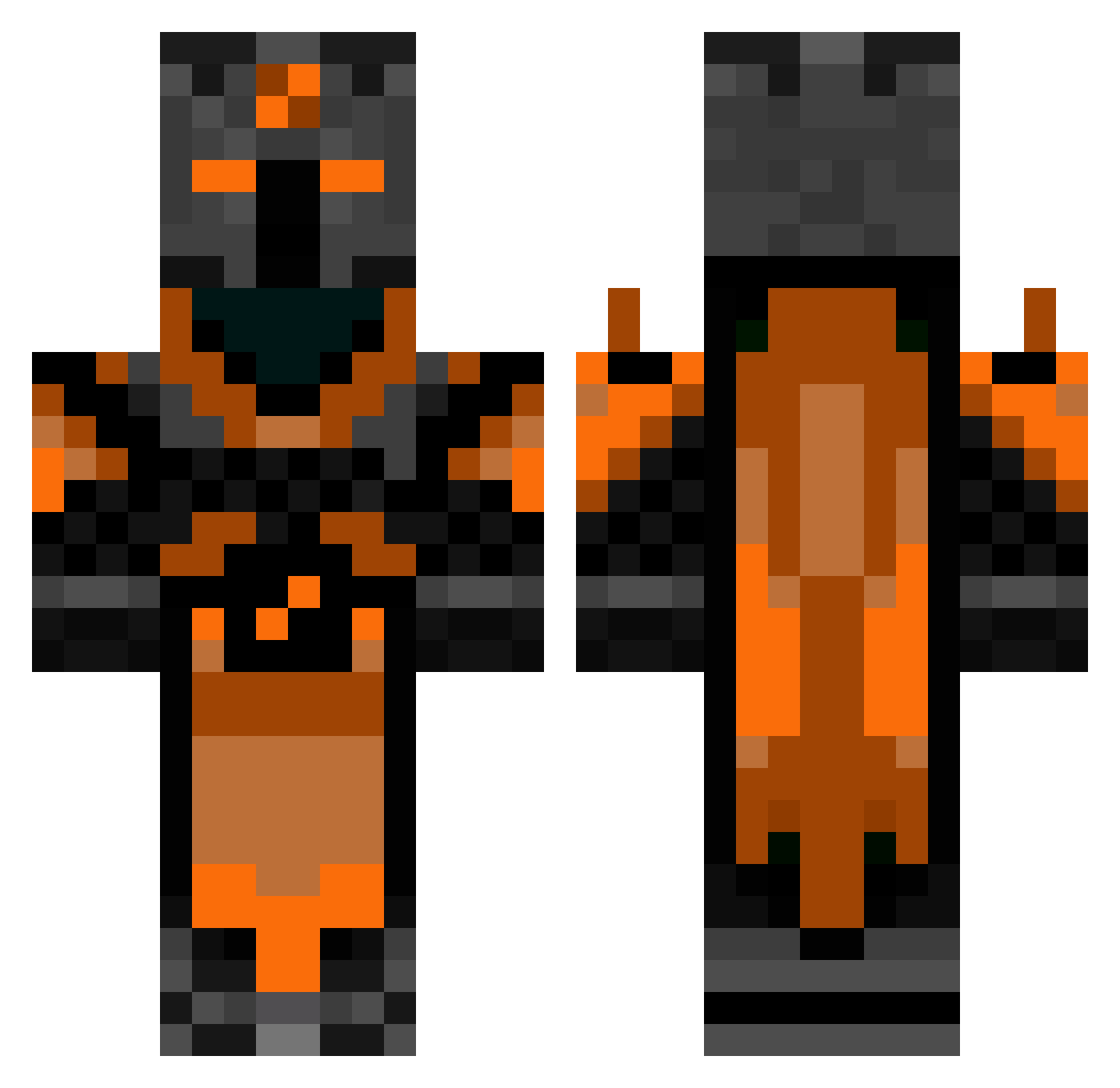 1tsZhe Minecraft skin, front and back view