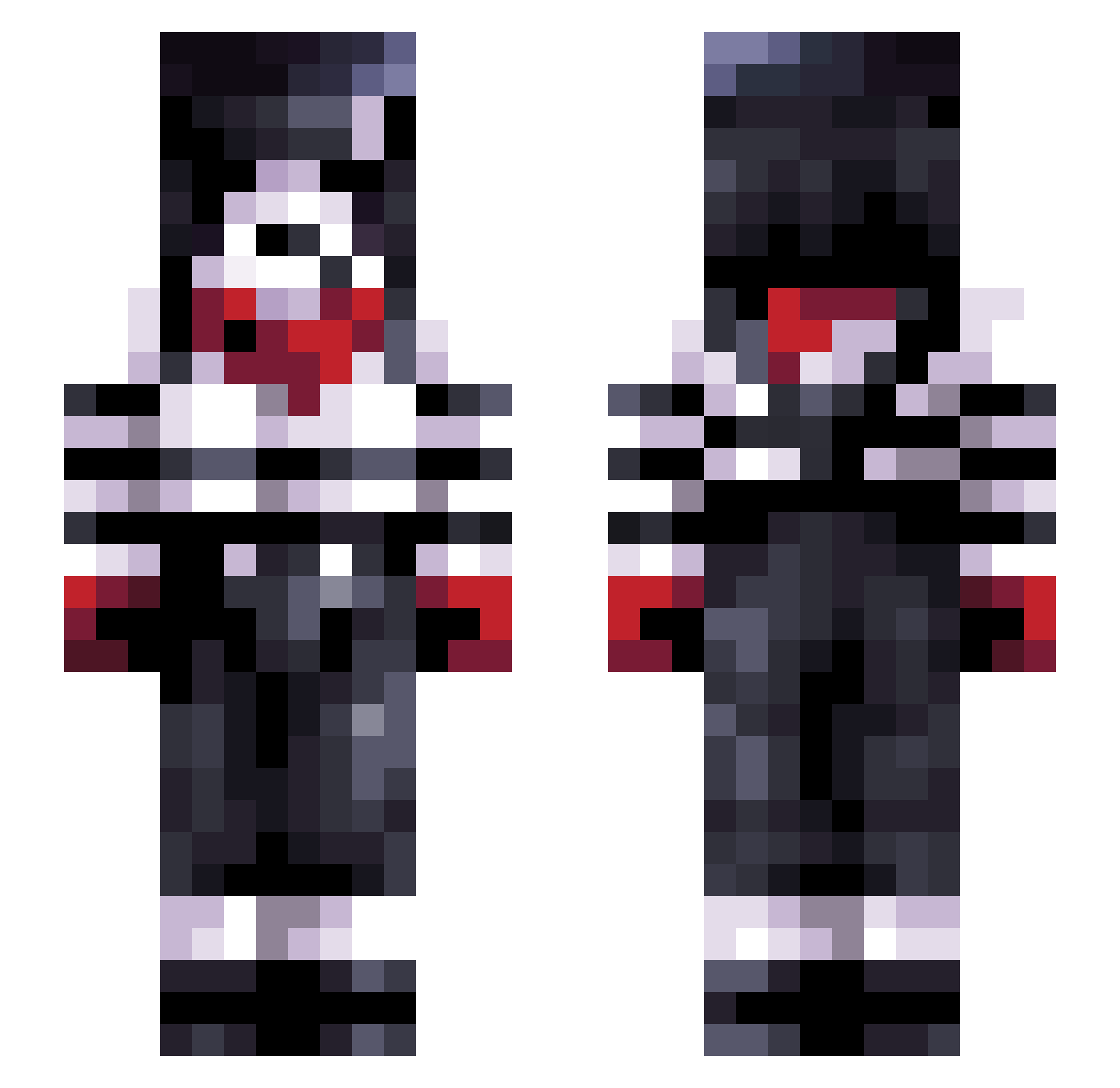 LLIXSoff Minecraft skin, front and back view