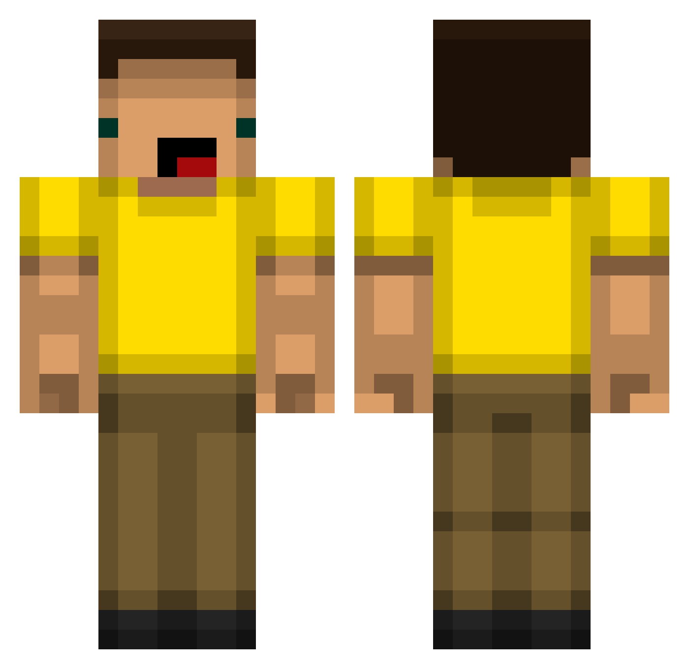 nophonegames Minecraft skin, front and back view