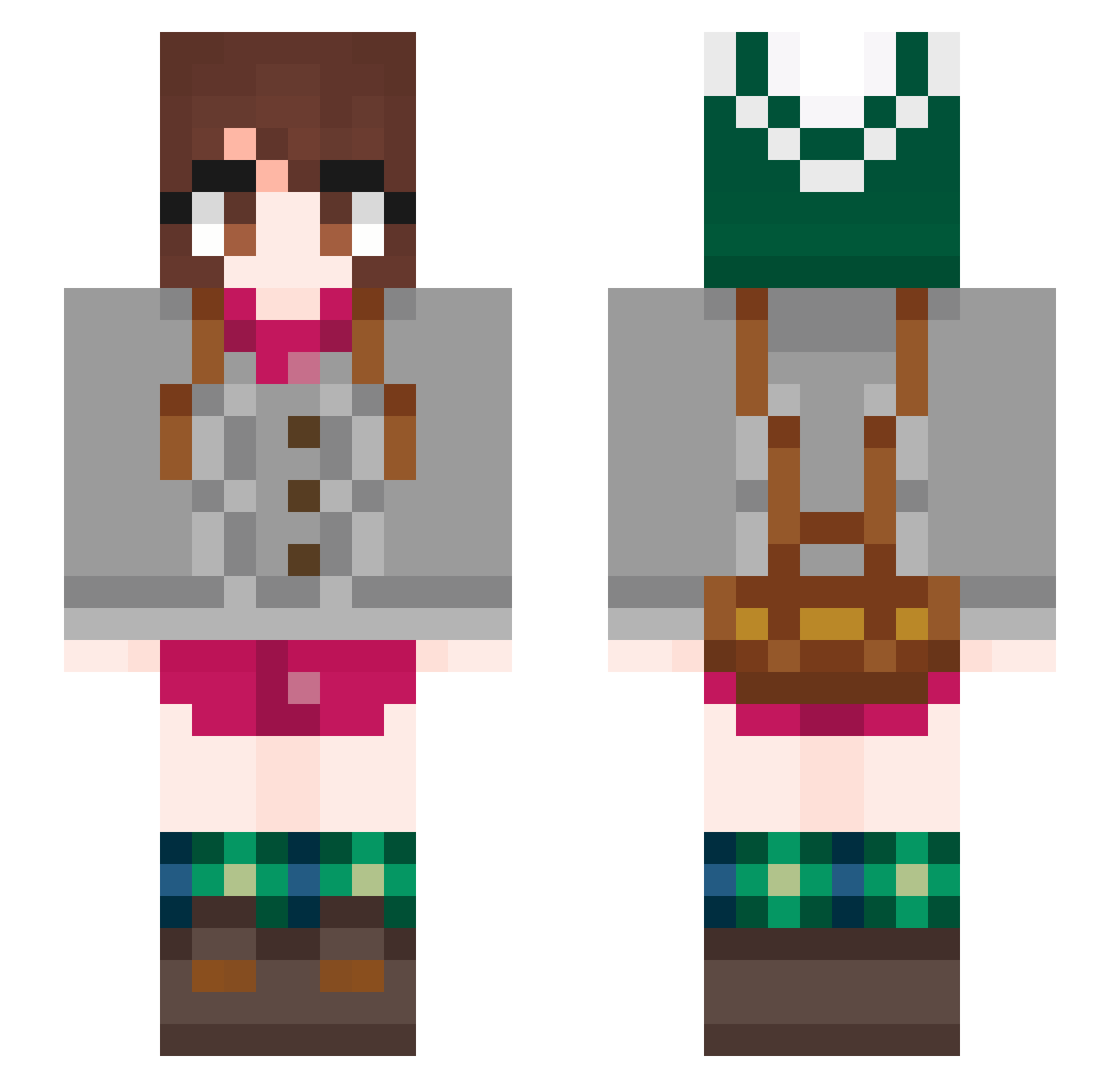 G_G310 Minecraft skin, front and back view